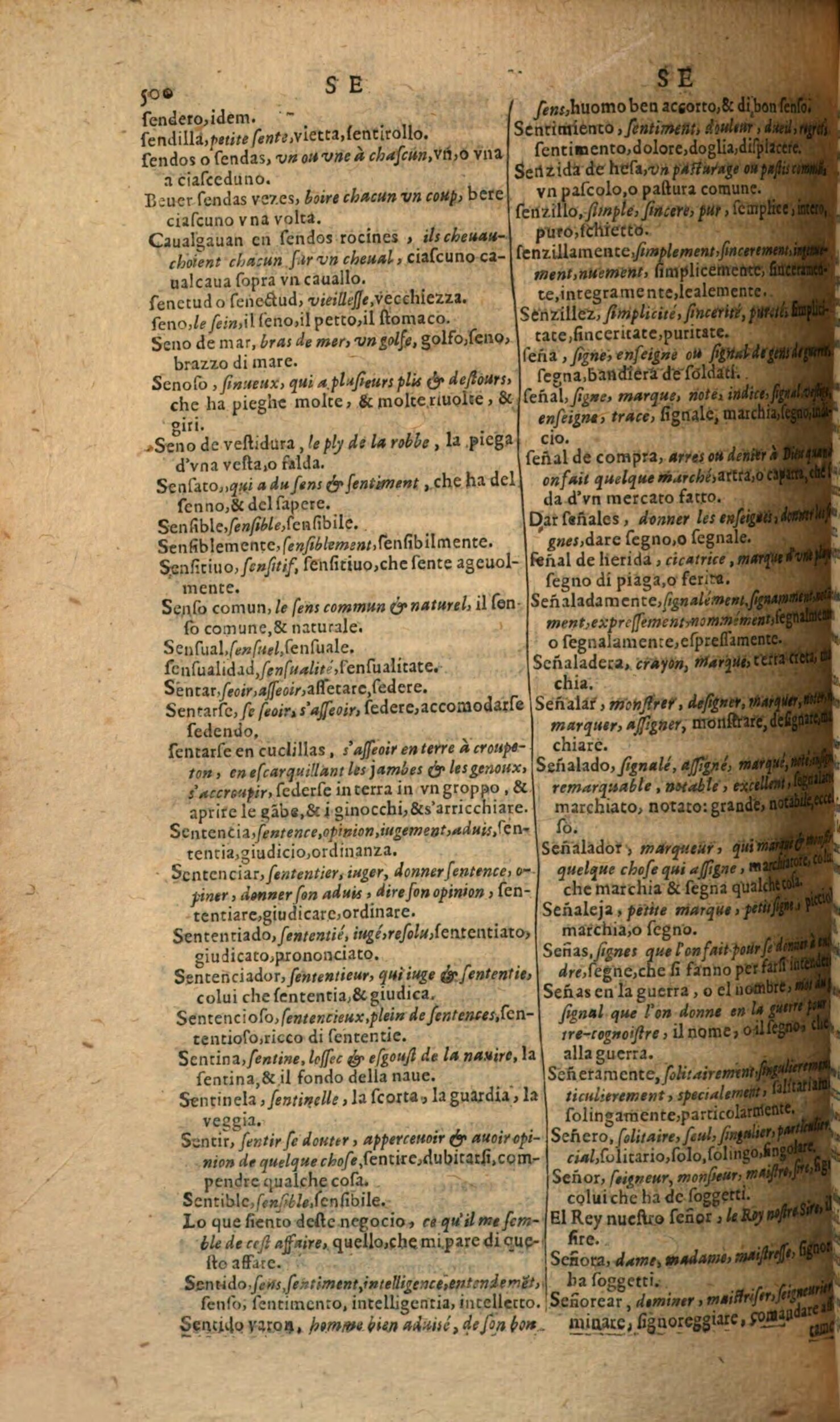 1617 - Samuel Crespin - Trésor des trois langues espagnole, française et italienne (Première partie) - Regensburg