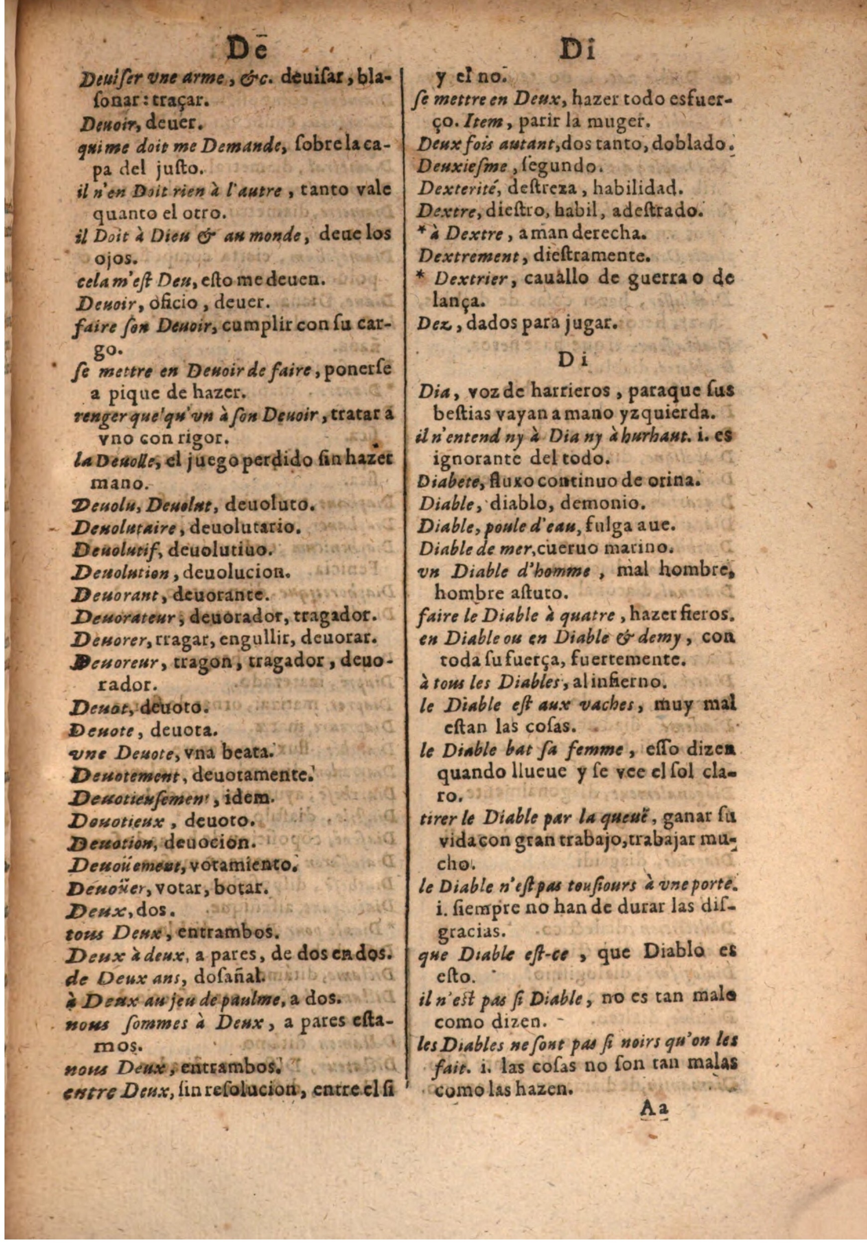 1645 - A. de Sommaville et A. Courbé - Trésor des deux langues espagnole et française (Seconde partie) - BSB Munich