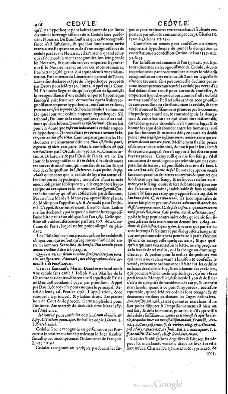 1629 - Veuve Nicolas Buon - Trésor du droit français (21754 T. 1) - BM Lyon