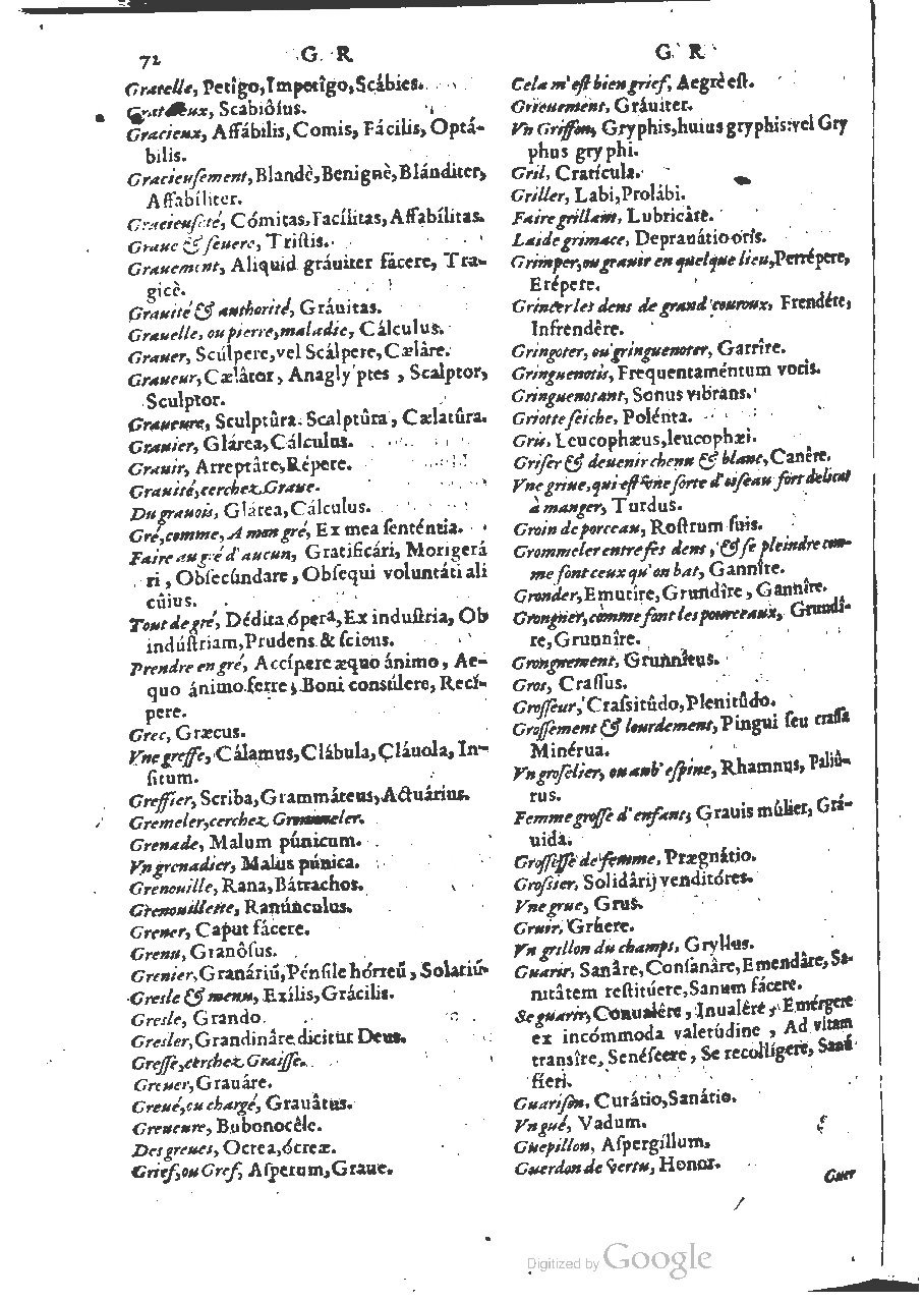 1564 - Henri Hylaire et Louis Cloquemin - Trésor des mots et traits français - BSB Munich