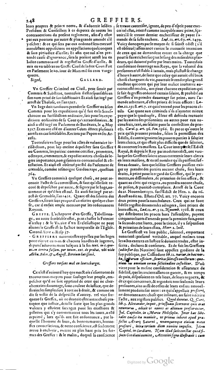 1629 - Veuve Nicolas Buon - Trésor du droit français (21754 T. 2) - BM Lyon