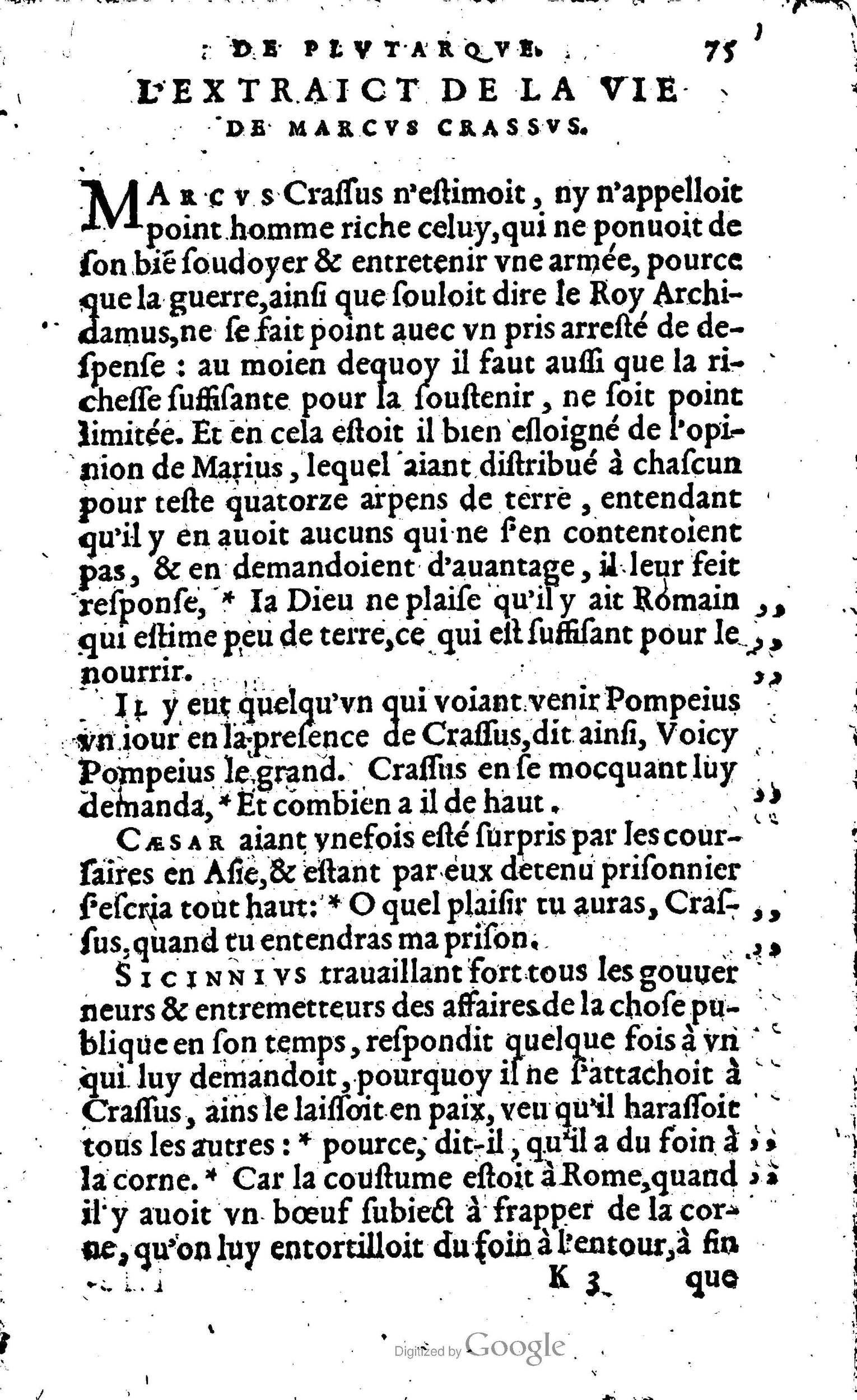 1568 - Willem Silvius - Trésor des vies de Plutarque - Anvers Plantin-Moretus