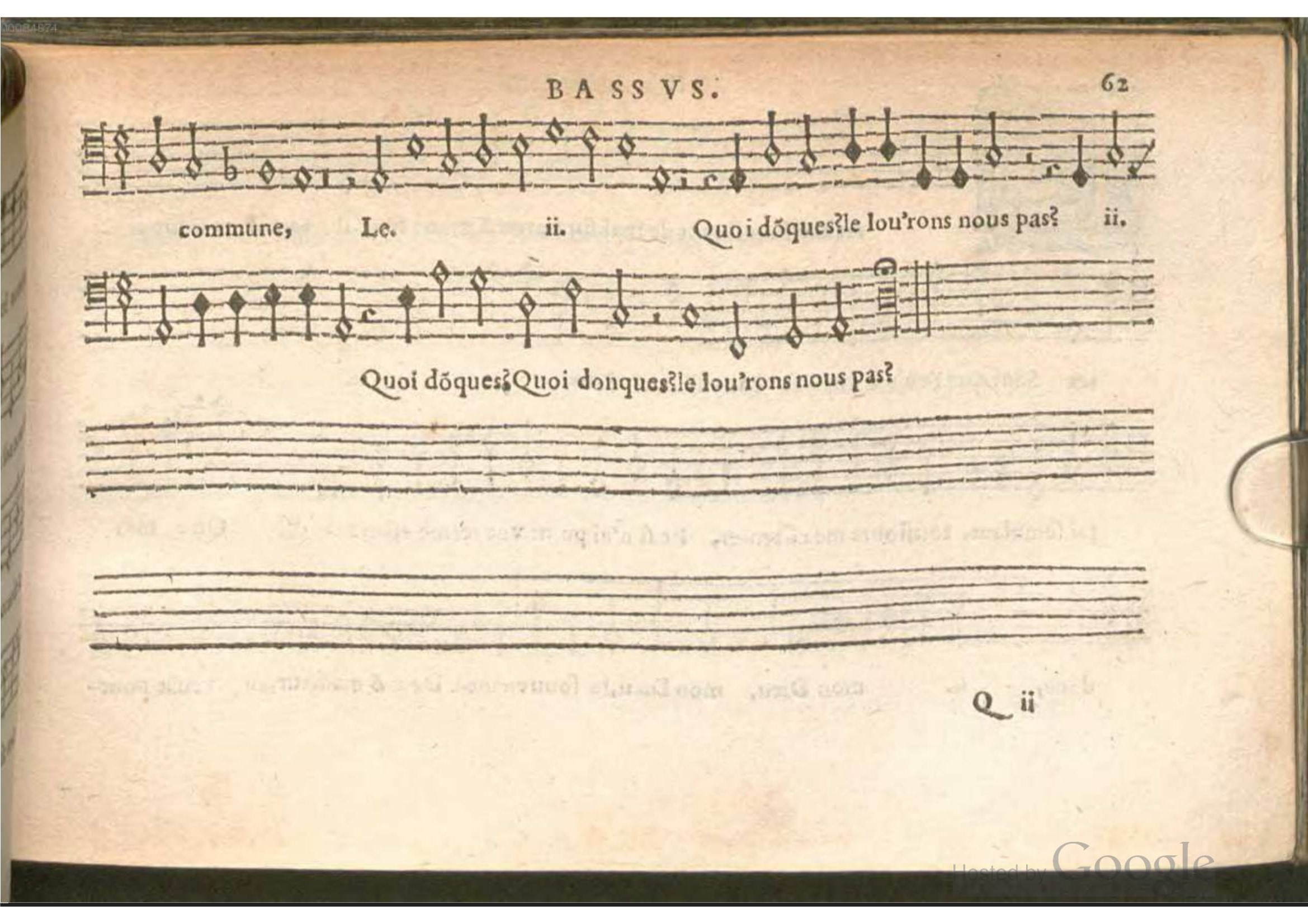 1576 - [Pierre de Saint-André] - Trésor de musique d’Orlande de Lassus Bassus - BSB Munich