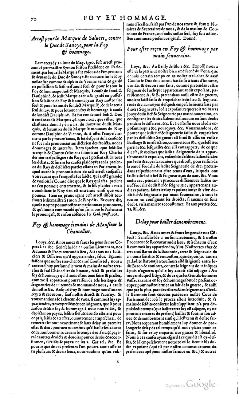 1629 - Veuve Nicolas Buon - Trésor du droit français (21754 T. 2) - BM Lyon