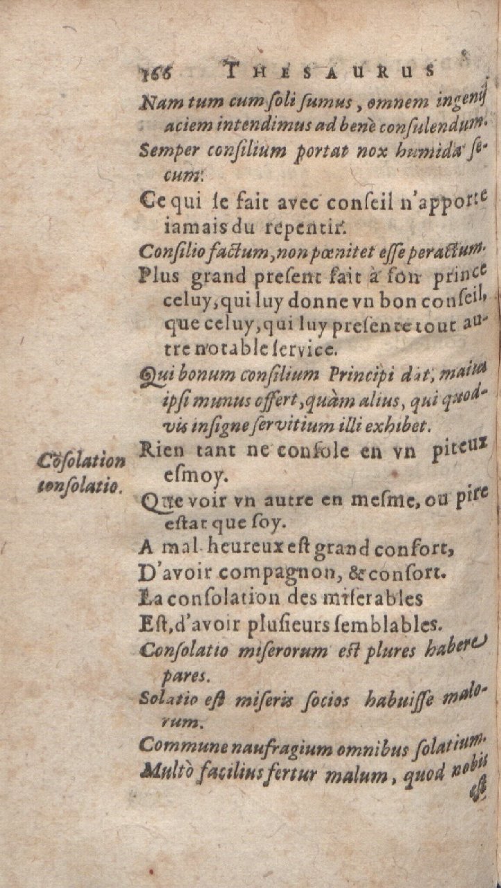 1612 - Dominicus Custos - Trésor des proverbes français  - Bibliopol-Olomuc