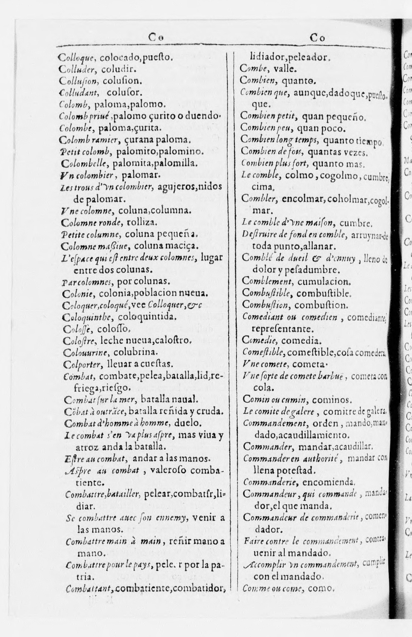 1616 - Veuve Marc Orry - Trésor des deux langues espagnole et française (Seconde partie) - BnF