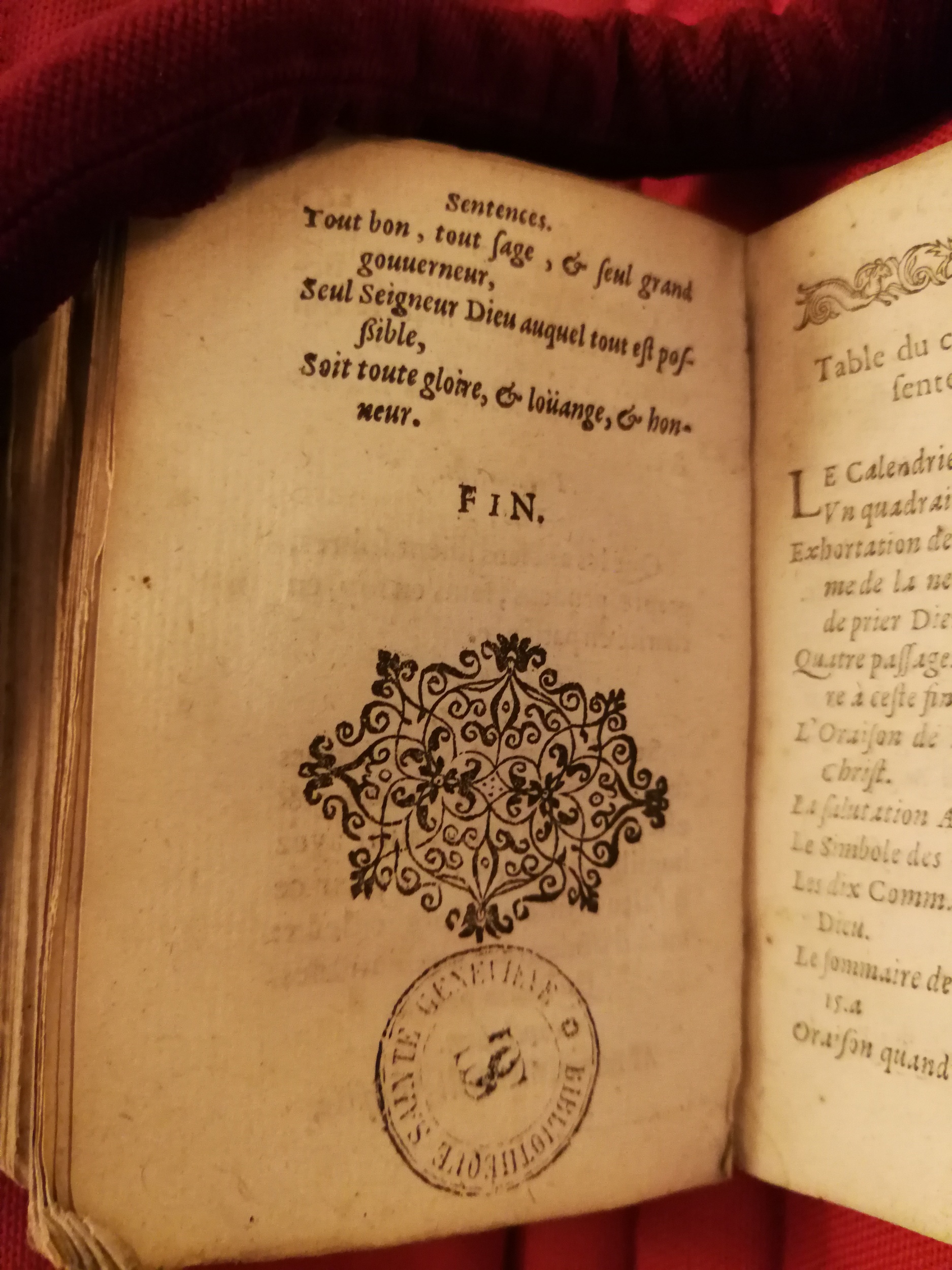 1598 - Barthélemy Macé - Trésor des prières, oraisons et instructions chrétiennes - Bibliothèque Sainte-Geneviève