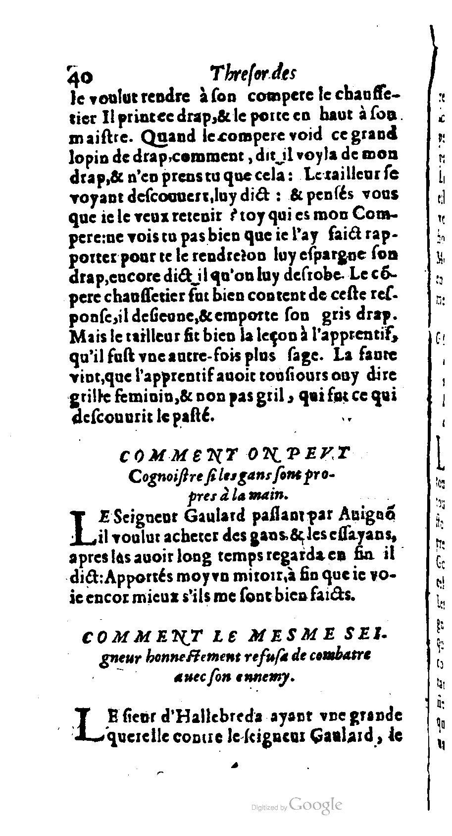 1611 - Romain de Beauvais - Trésor des récréations - BM Lyon