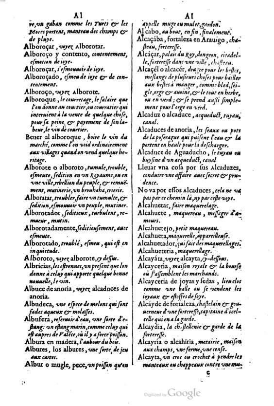 1621 - Adrian Tiffaine - Trésor des deux langues espagnole et française - BM Lyon
