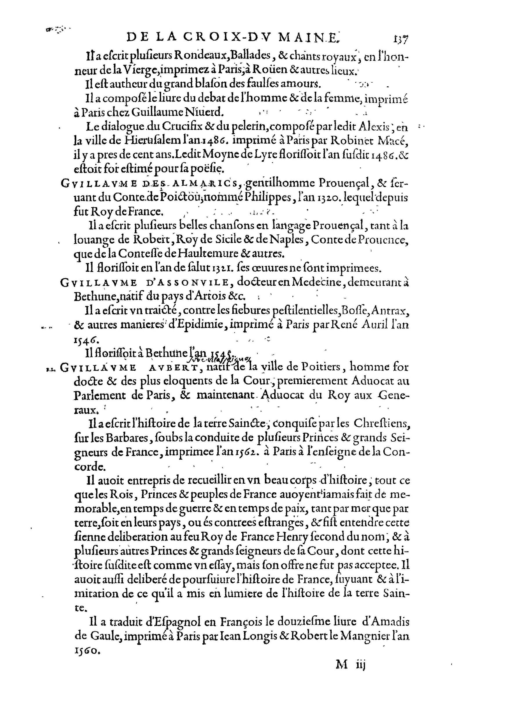 1584 - Abel L&#039;Angelier - Bibliothèques françaises - BnF