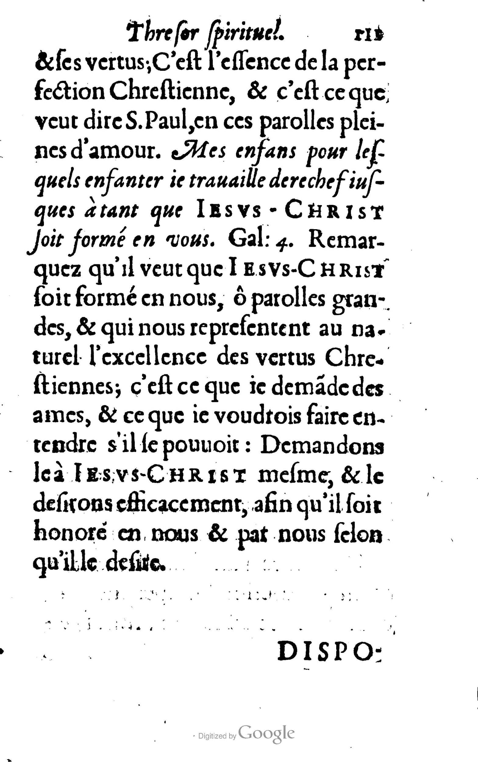 1633 - François Waudré - Trésor spirituel contenant les excellences du christianisme - BM Lyon