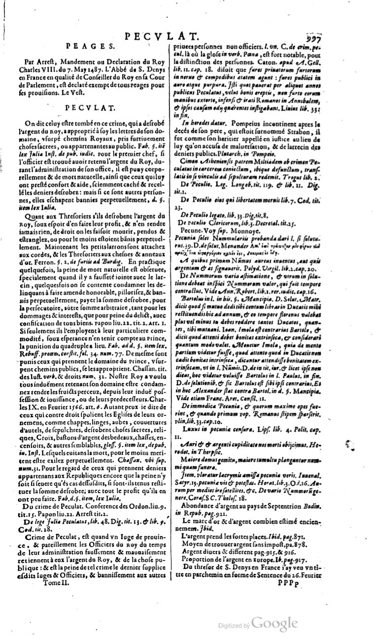 1629 - Veuve Nicolas Buon - Trésor du droit français (21754 T. 2) - BM Lyon