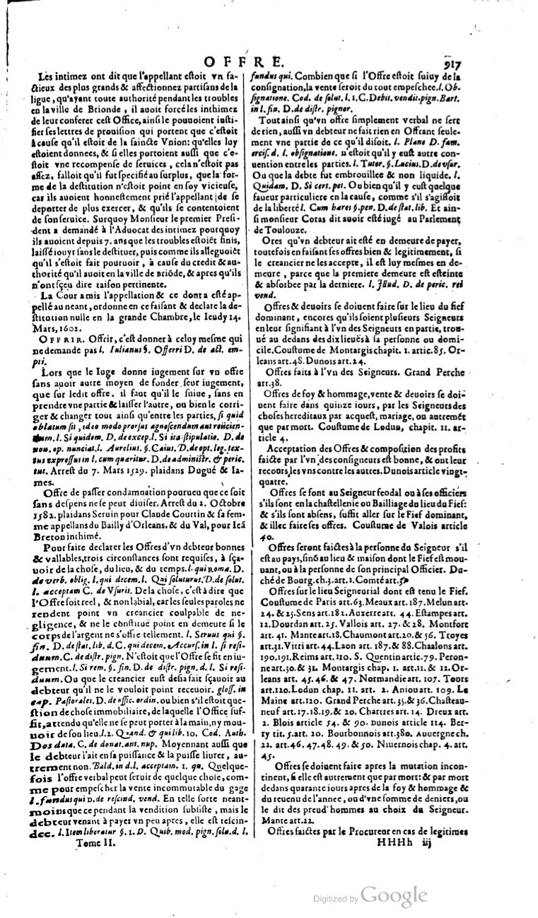 1629 - Veuve Nicolas Buon - Trésor du droit français (21754 T. 2) - BM Lyon