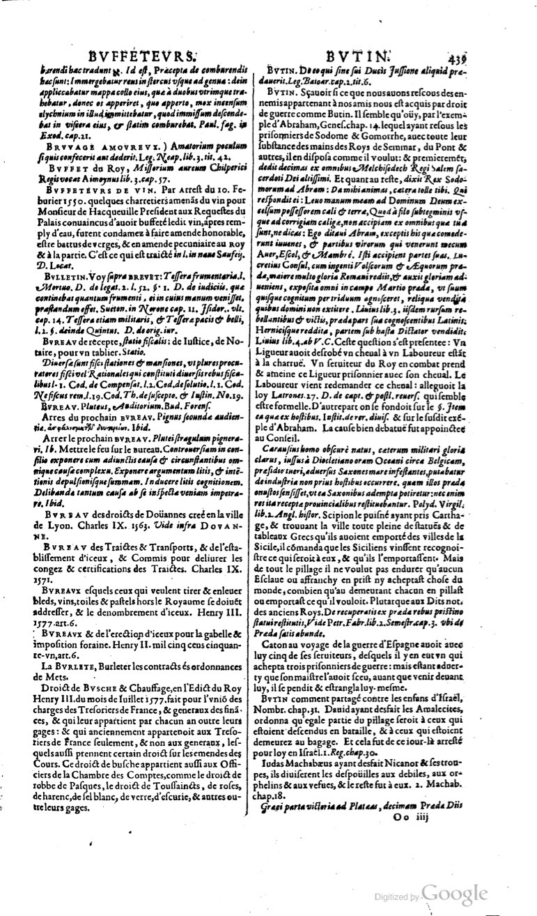 1629 - Veuve Nicolas Buon - Trésor du droit français (29620 T. 1) - BM Lyon