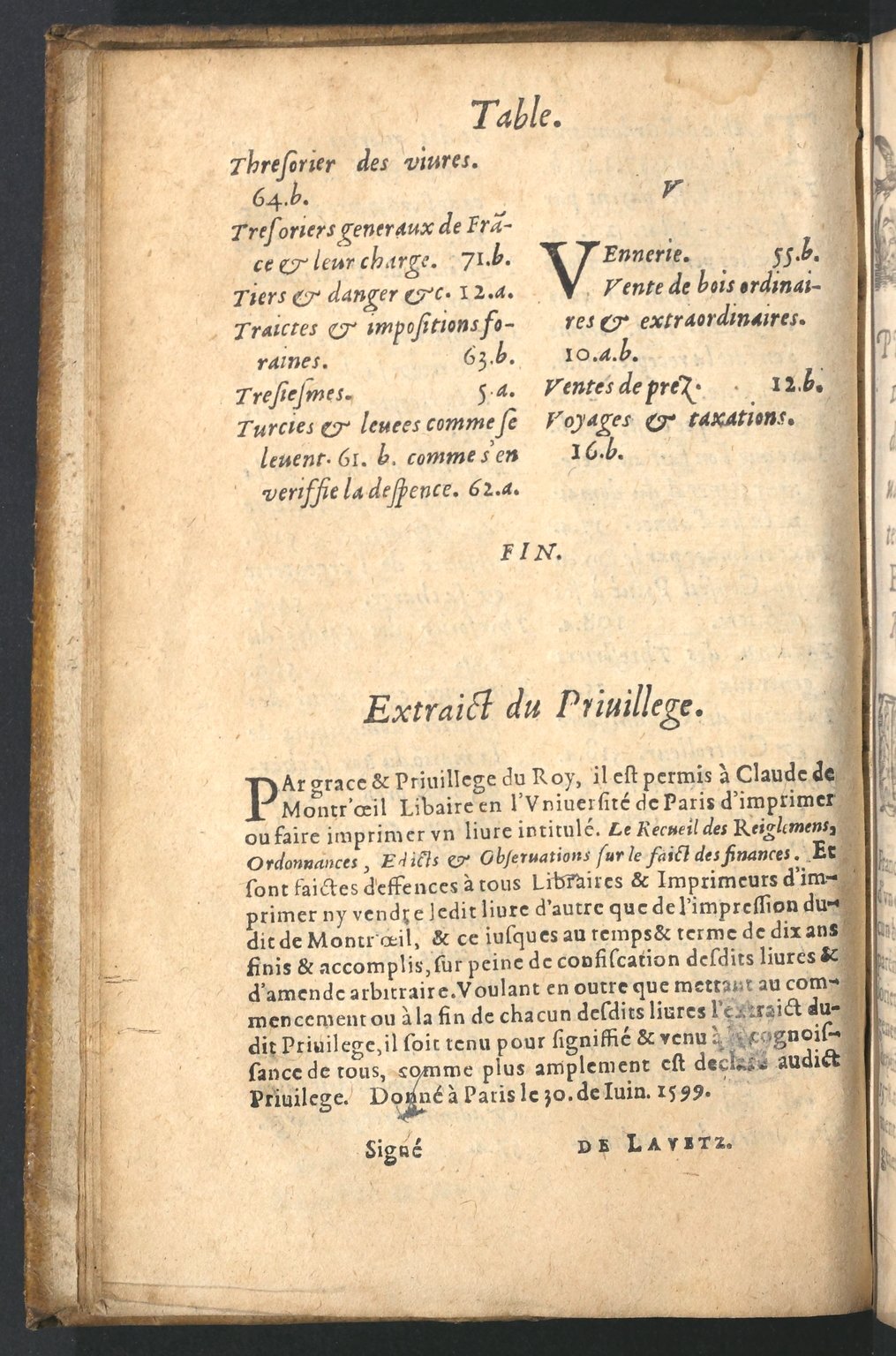 1599 - Claude de Monstr’oeil et Jean Richer - Trésor des instructions des finances - BnF 1599 - Claude de Monstr’oeil et Jean Richer - Trésor des instructions des finances - BnF