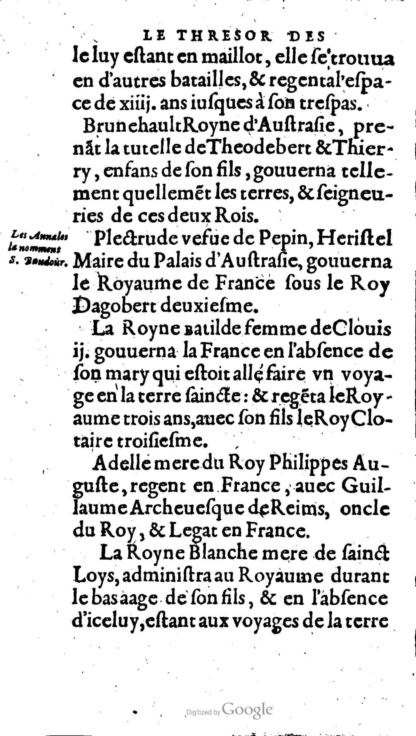 1604 - Galiot Corrozet - Trésor des histoires de France - BNC Florence