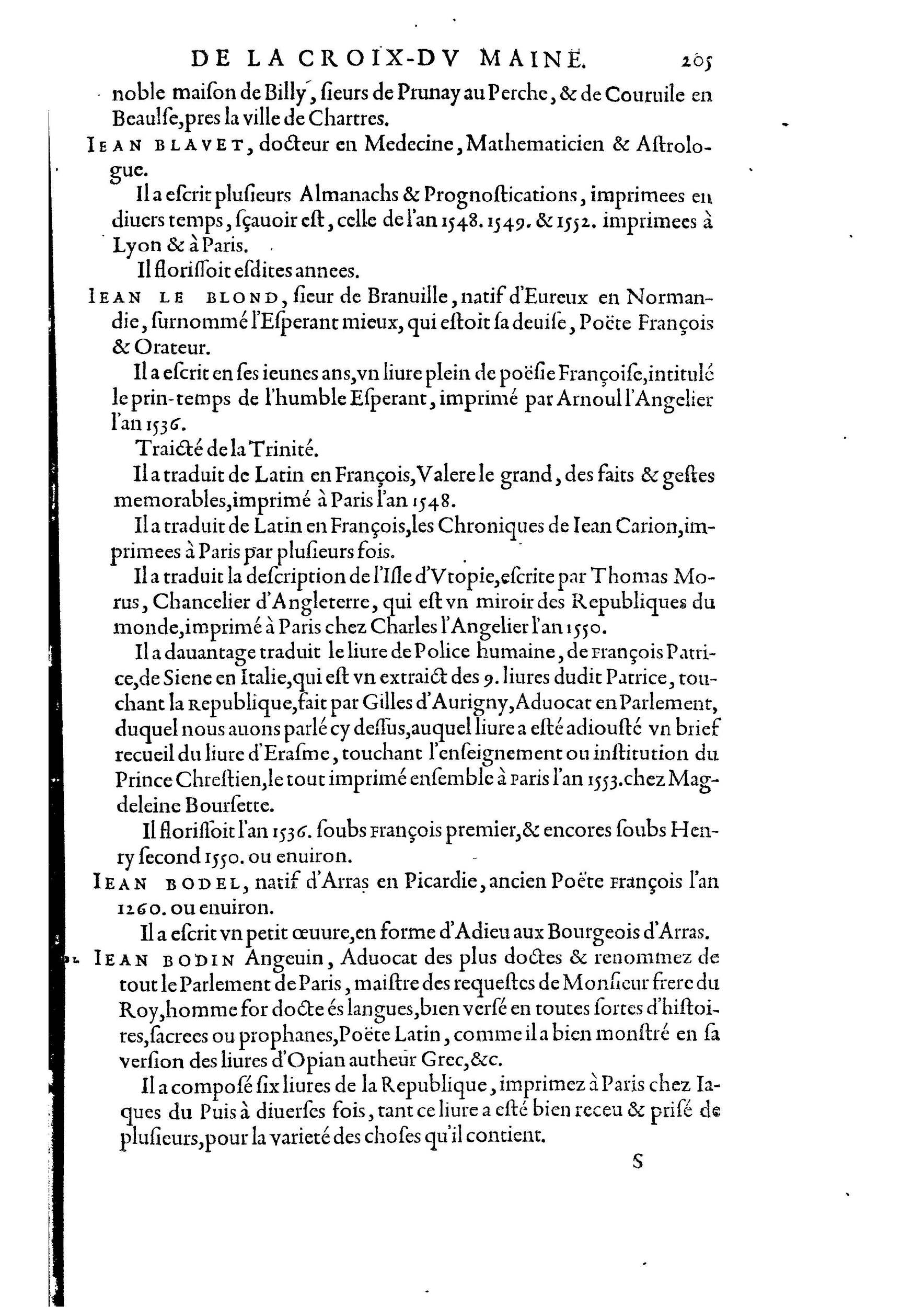 1584 - Abel L&#039;Angelier - Bibliothèques françaises - BnF