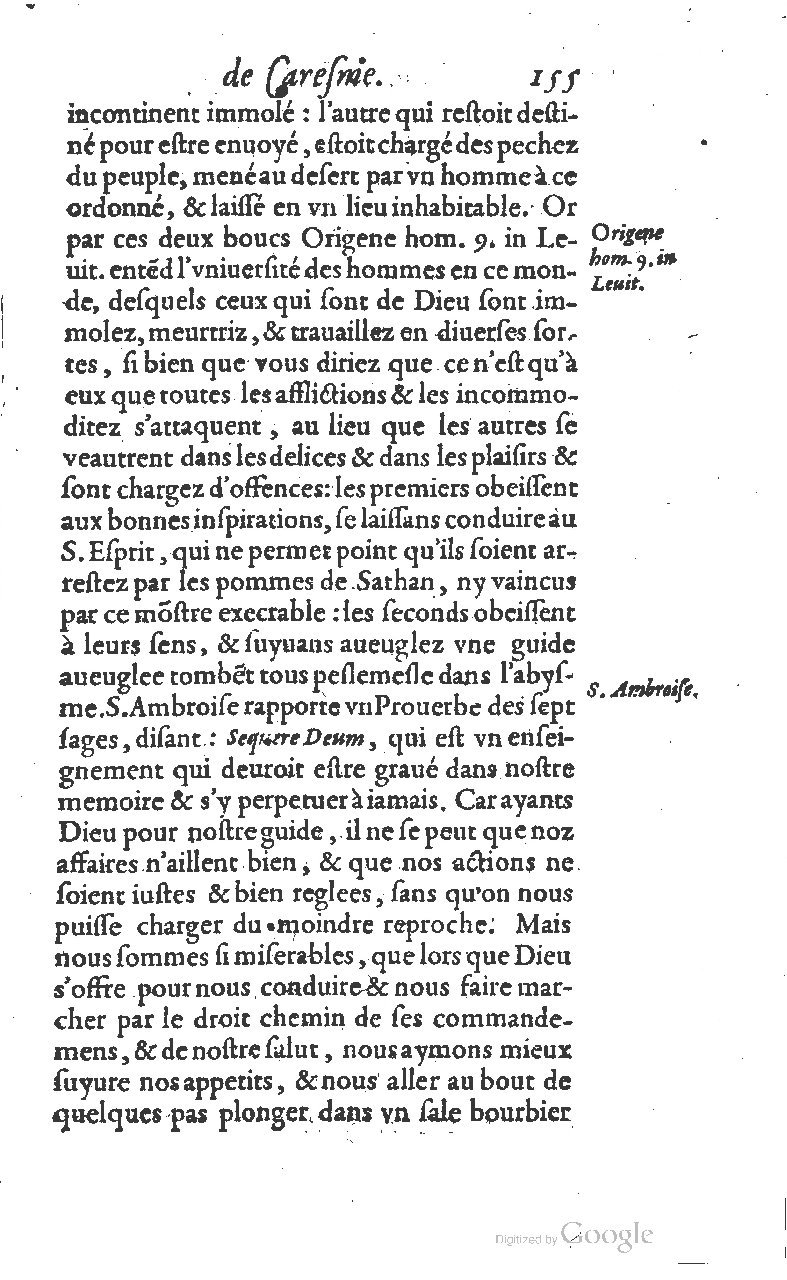 1607 - Nicolas Du Fossé - Trésor quadragésimal - T 01 - BM Lyon
