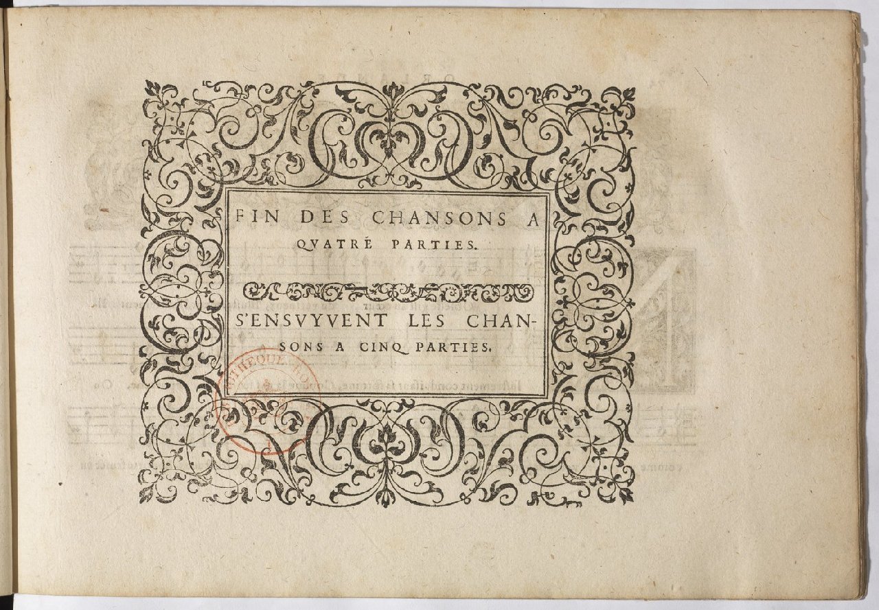 1594 - Paul Marceau - Trésor de musique d&#039;Orlande de Lassus, Superius, Bassus, Tenor, Quinta pars - BnF