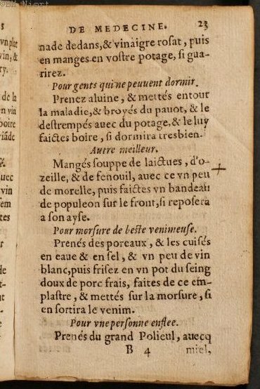 1586 - Benoît Rigaud - Trésor des fleurs et secrets de médecine - Université Paris Cité