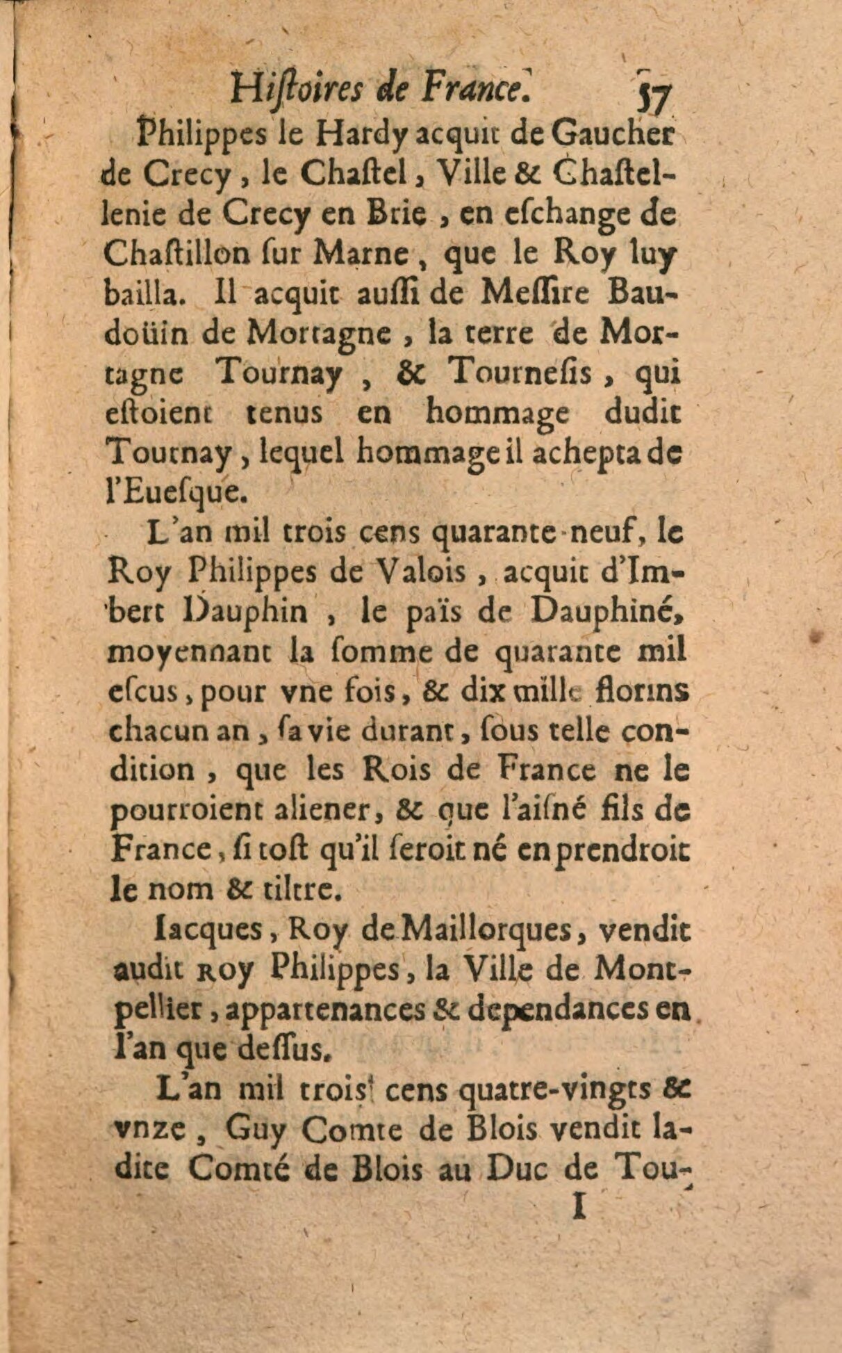 1639 - Jean Corrozet - Trésor des histoires de France - BSB Munich