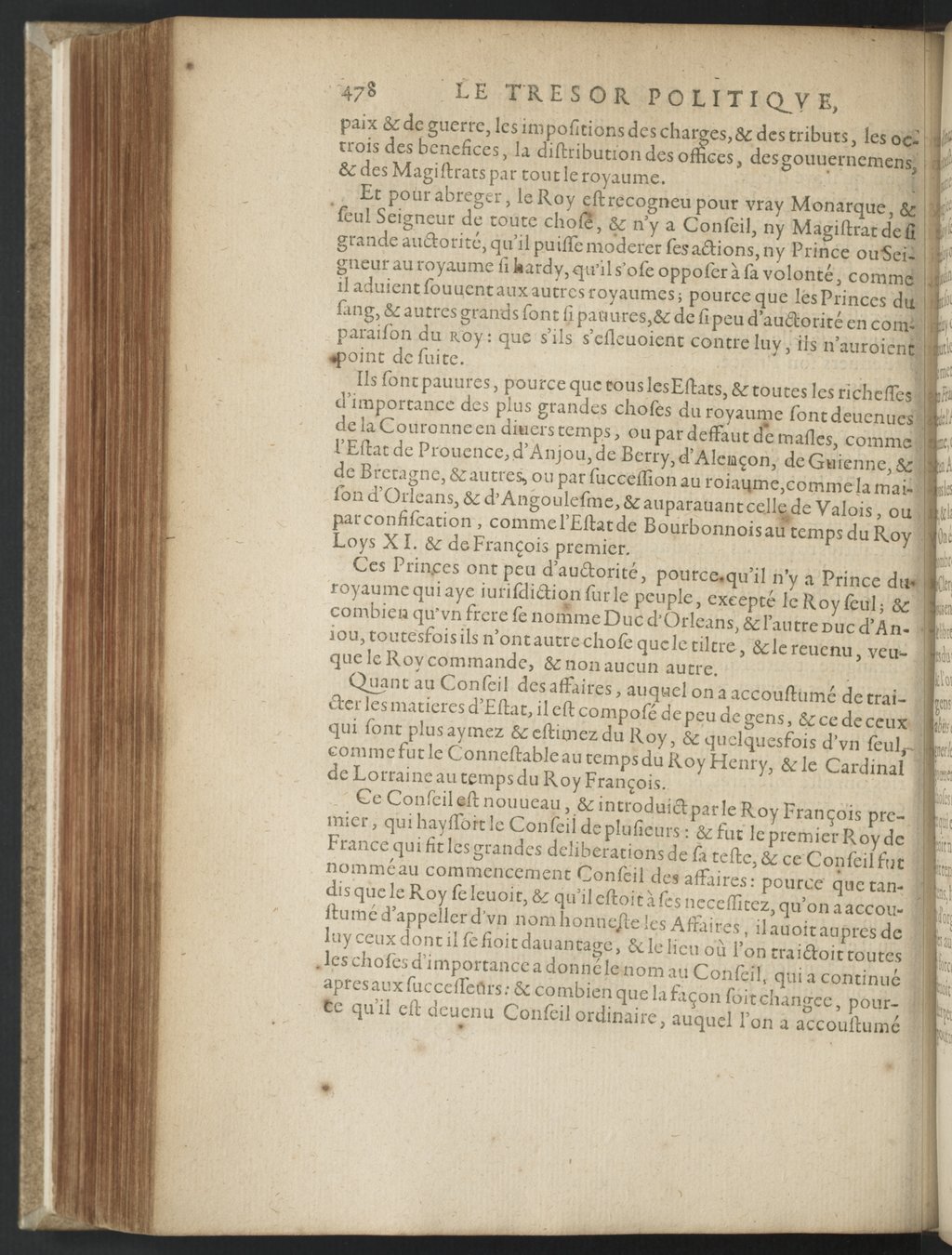 1608 - Nicolas Du Fossé - Trésor politique - BnF Tolbiac
