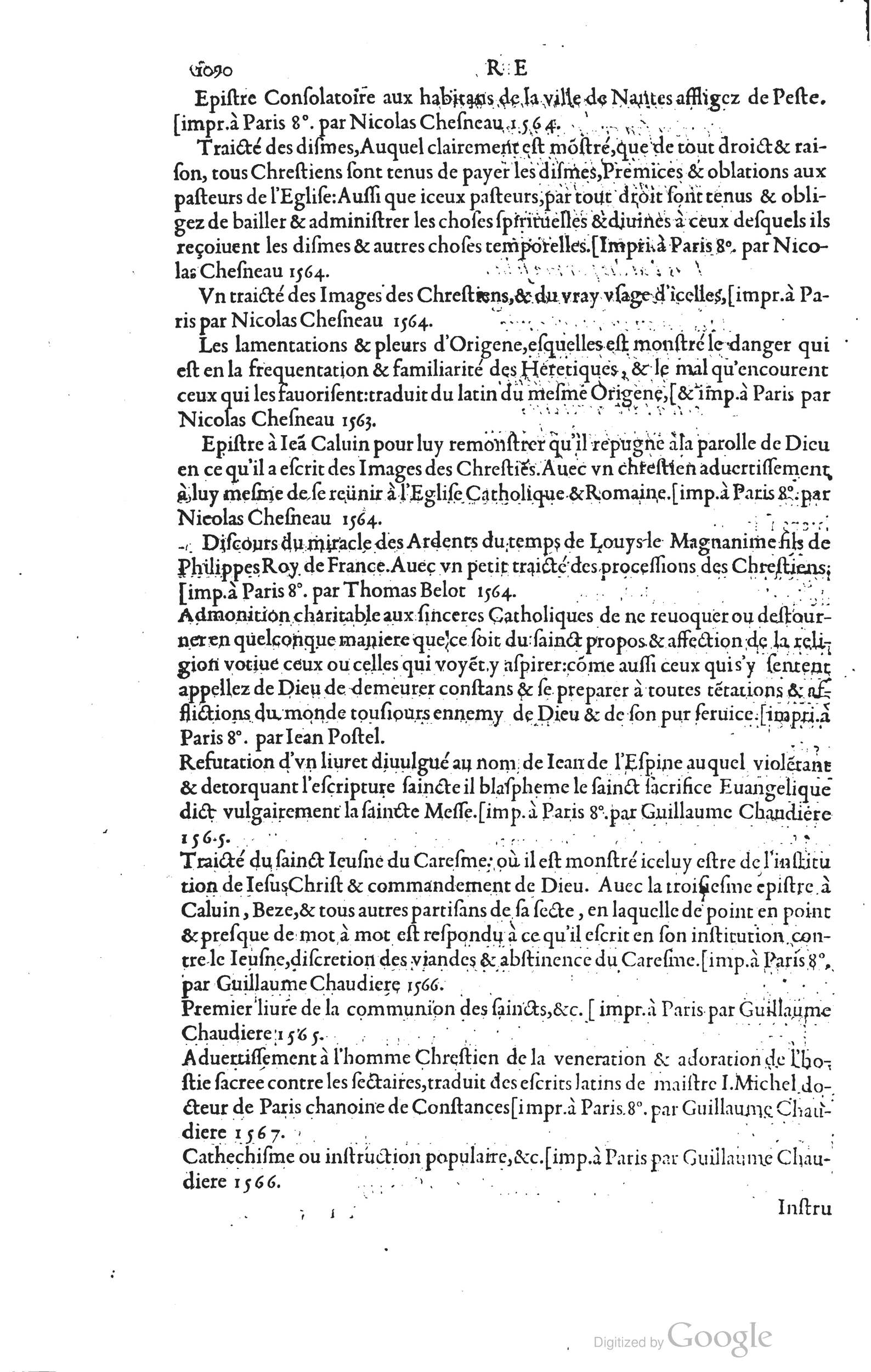 1585 - Barthélemy Honorat - Bibliothèques françaises - BSB Munich