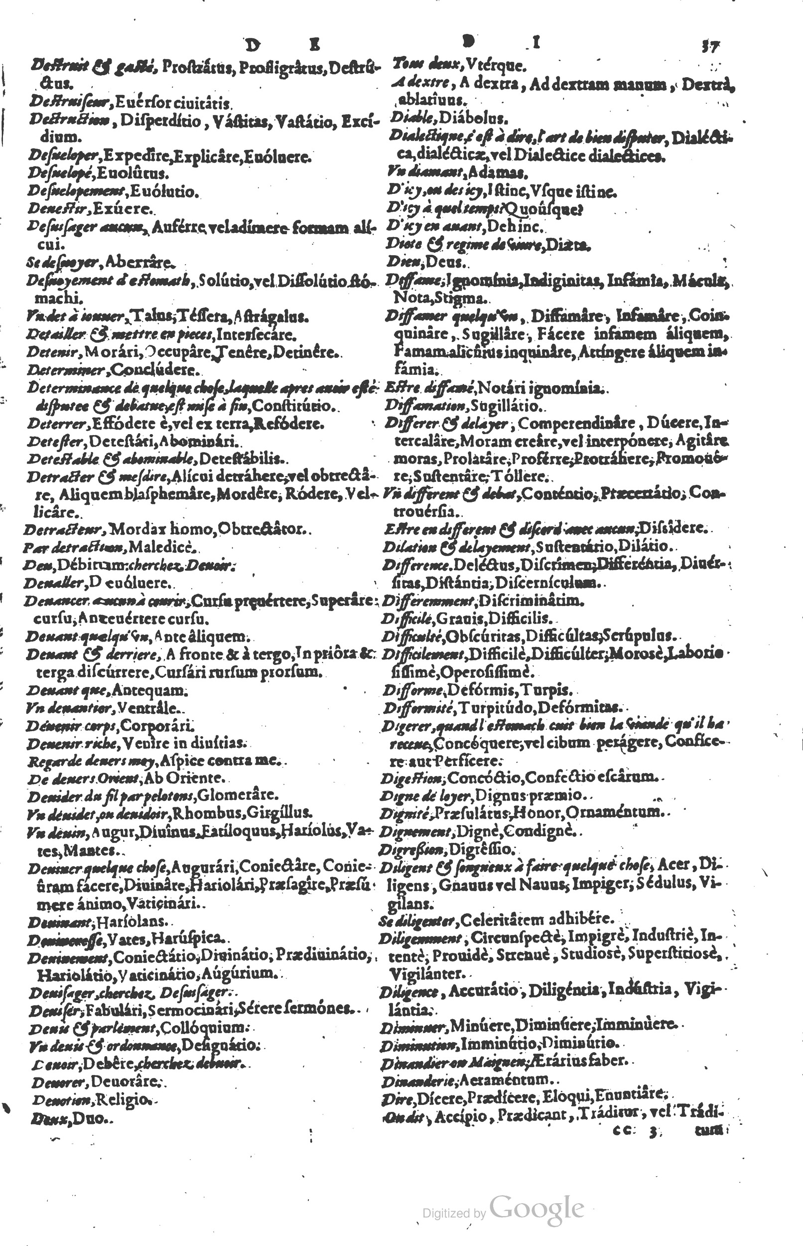 1578 - Louis Cloquemin - Trésor des mots et traits français - BSB Munich