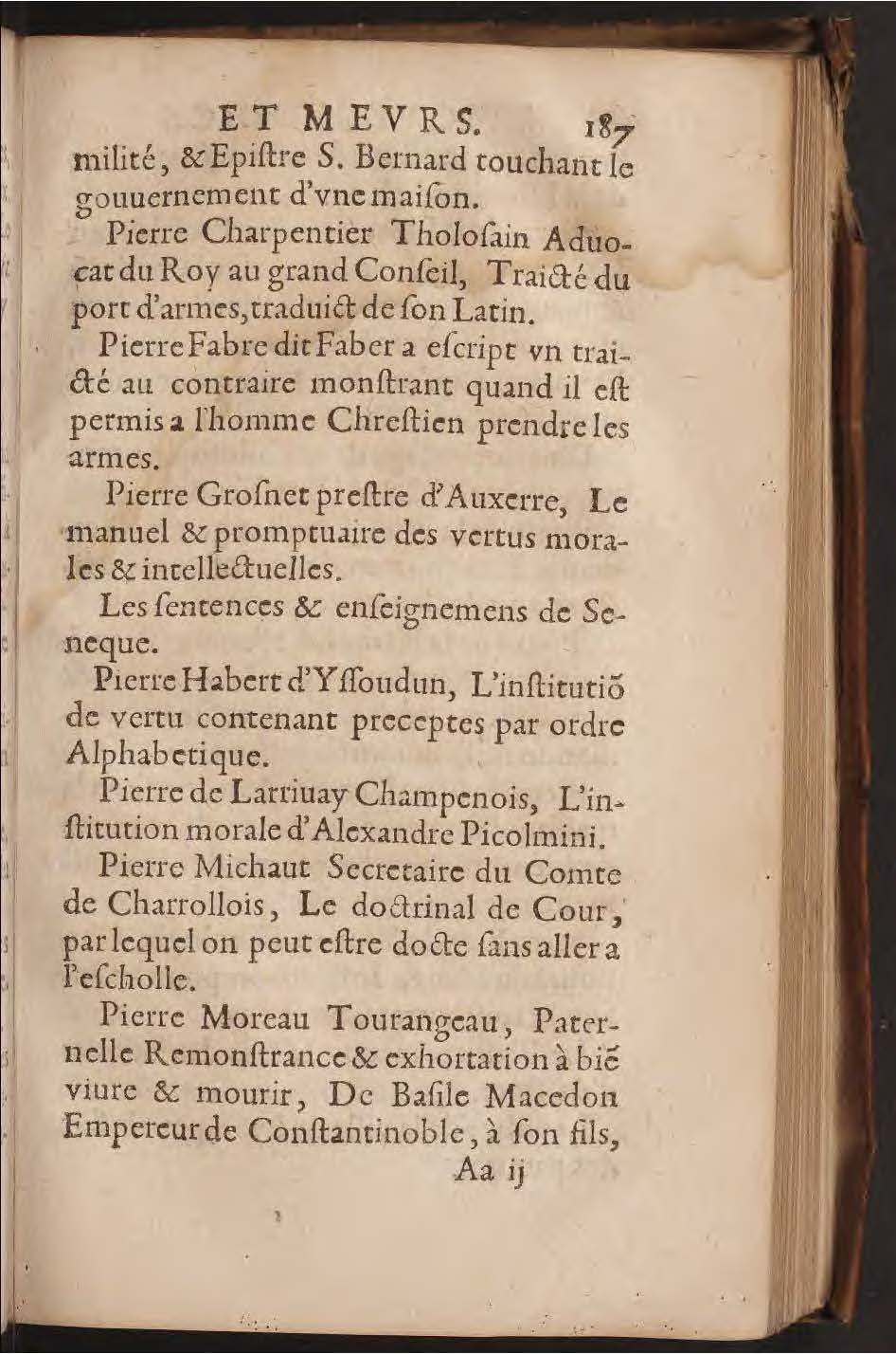 1602 - François Jacquin - Trésor des bons esprits français - BnF Arsenal