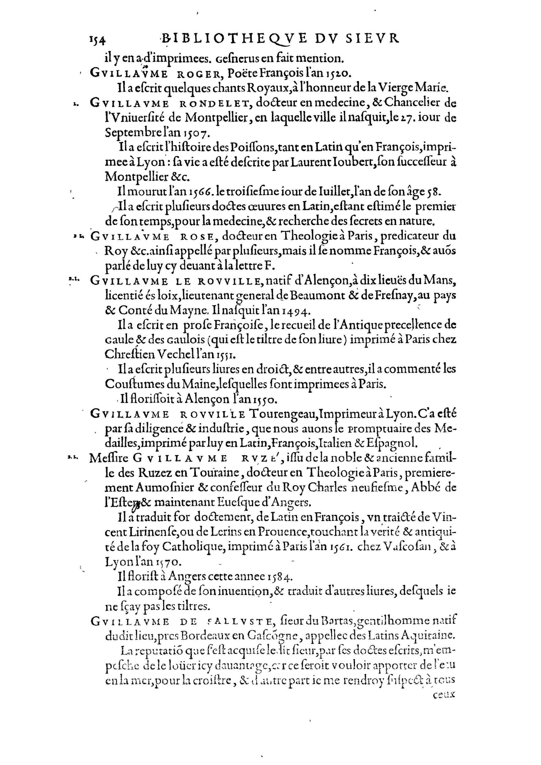 1584 - Abel L&#039;Angelier - Bibliothèques françaises - BnF