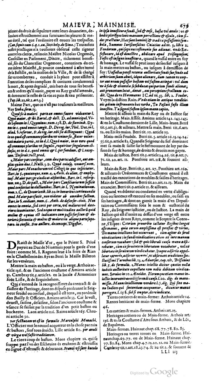 1629 - Veuve Nicolas Buon - Trésor du droit français (21754 T. 2) - BM Lyon