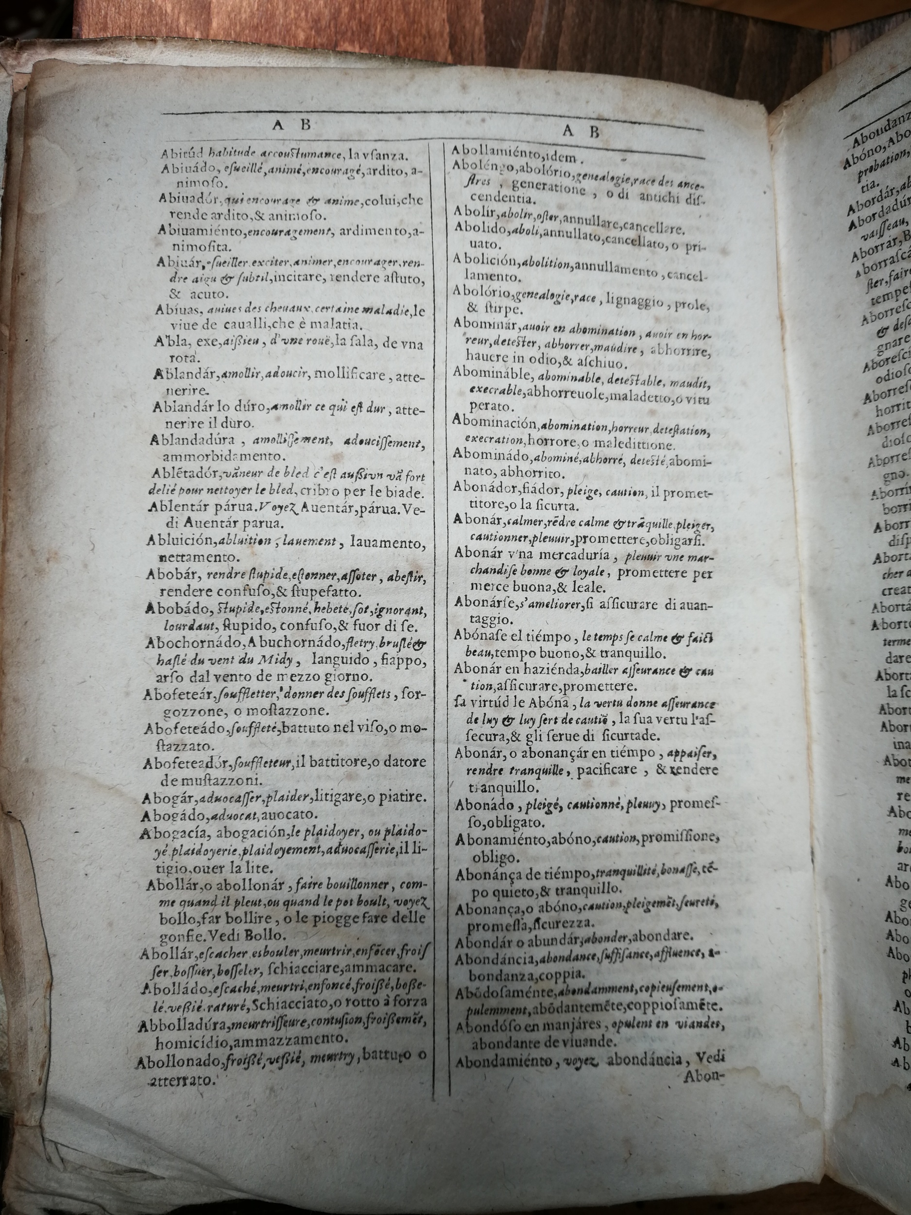 1609 - Philippe Albert et Alexandre Pernet - Trésor des trois langues française, italienne et espagnole (Première partie) - Venezia Marciana 1609 - Philippe Albert et Alexandre Pernet - Trésor des trois langues française, italienne et espagnole (Première partie) - Venezia Marciana