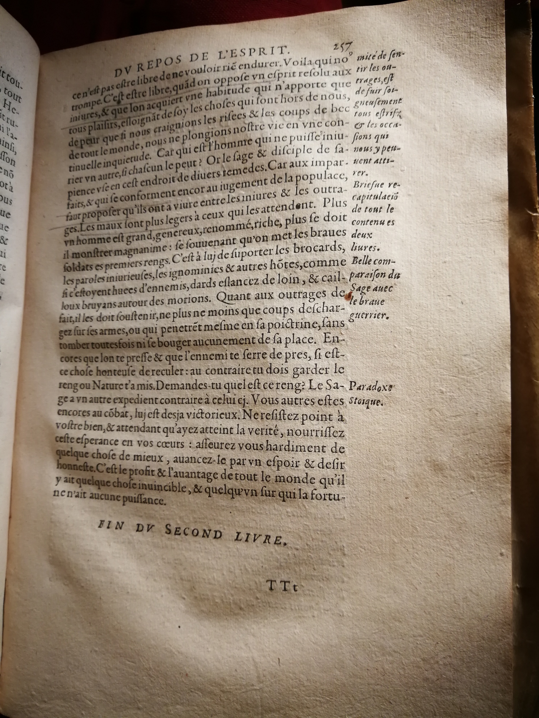 1595 - Jean Houzé - Œuvres morales et mêlées de Sénèque, Trésor de philosophie morale - T. 1 - BnF