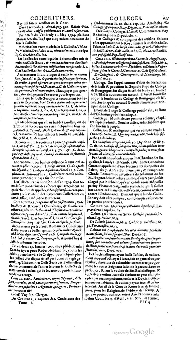 1629 - Veuve Nicolas Buon - Trésor du droit français (29620 T. 1) - BM Lyon