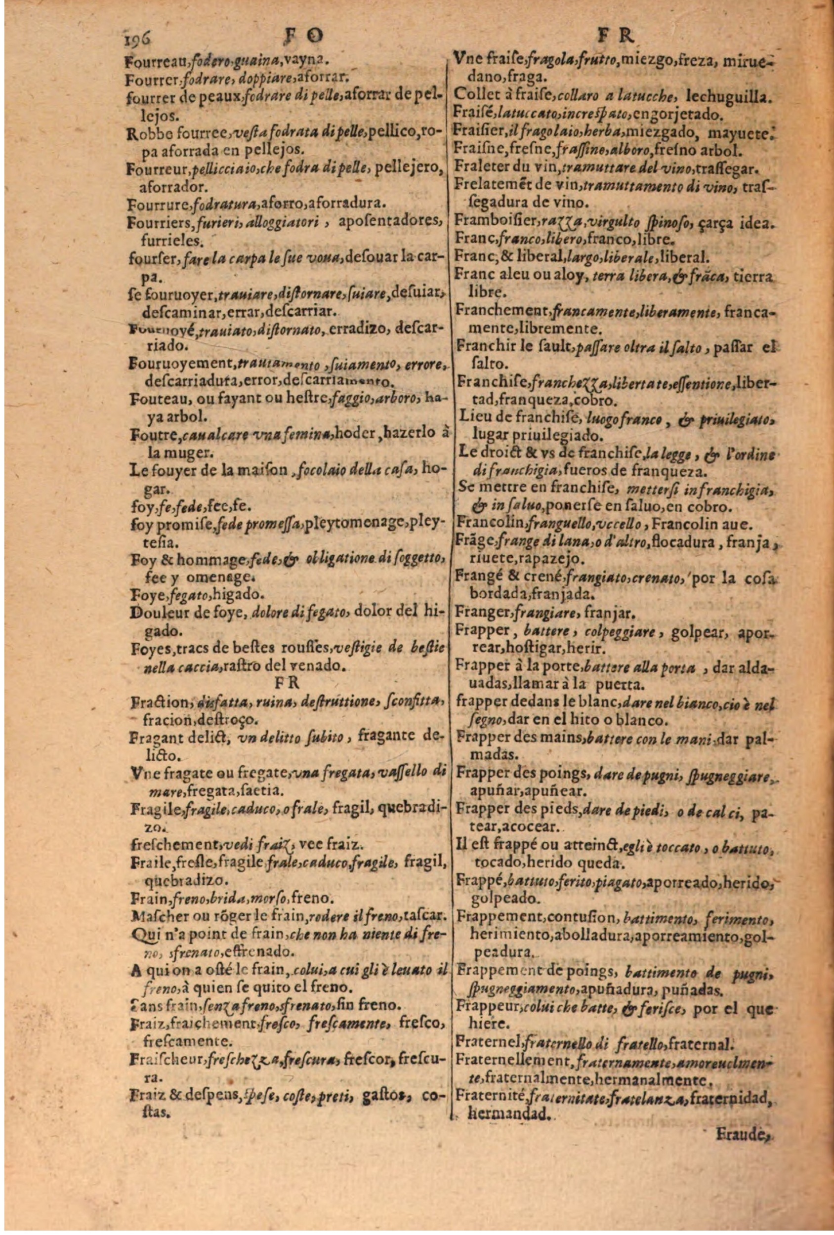 1616 - Pierre de la Rovière - Trésor des trois langues (Seconde partie) - BSB Munich