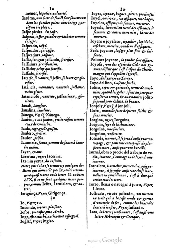 1621 - Adrian Tiffaine - Trésor des deux langues espagnole et française - BM Lyon