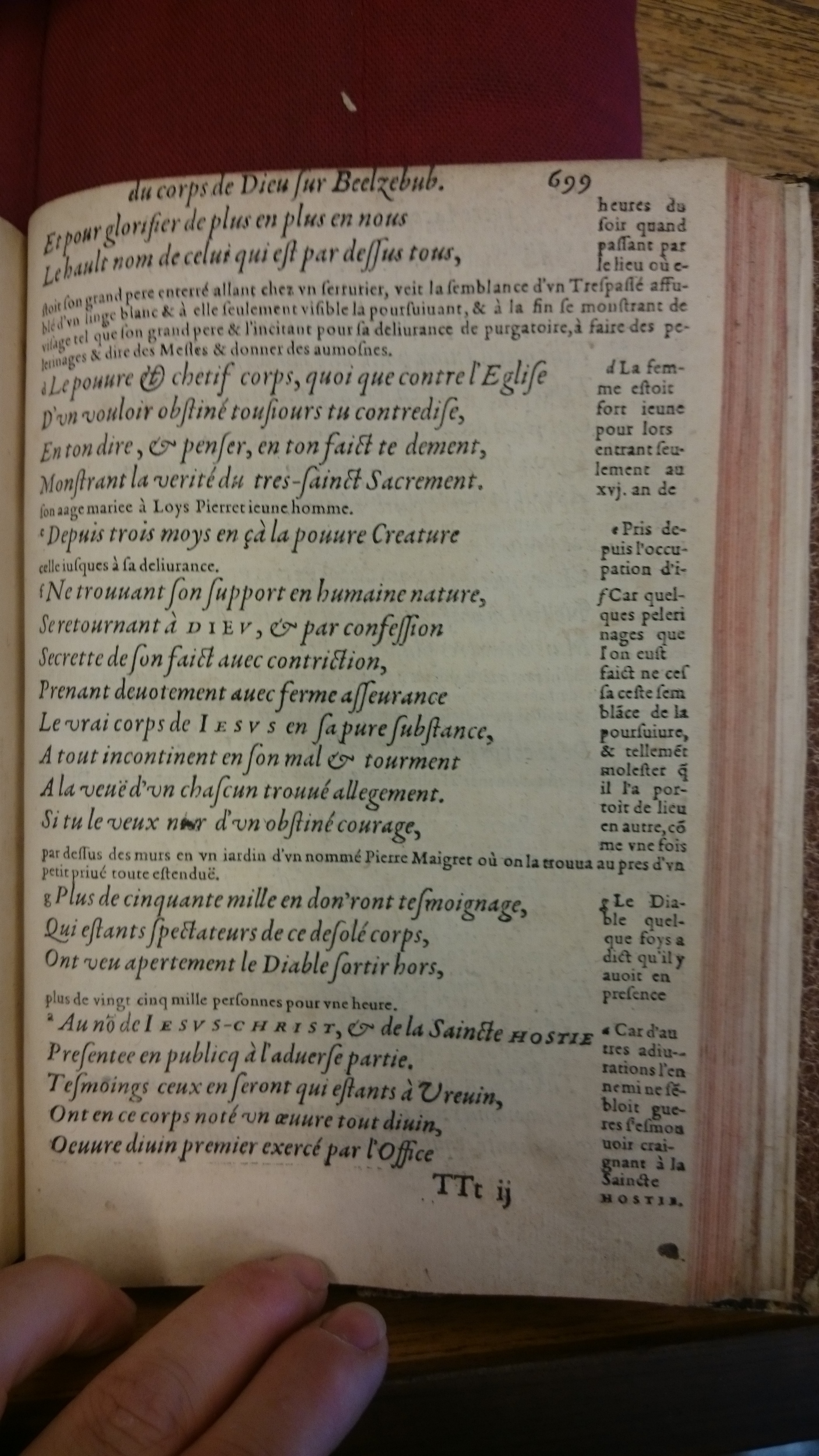 1578 - Nicolas Chesneau - Trésor et entière histoire de la triomphante victoire du corps de Dieu sur l’esprit malin - BM Lyon