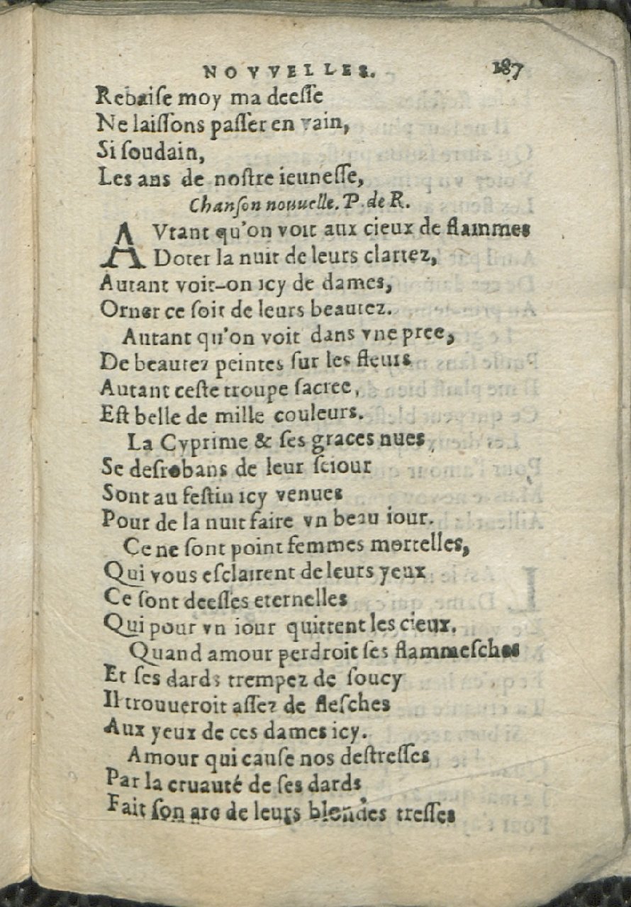 1575 - Pierre Brenouzet - Trésor de tous les recueils de chansons, tant amoureuses, rustiques, que musicales - Det KLG Copenhague