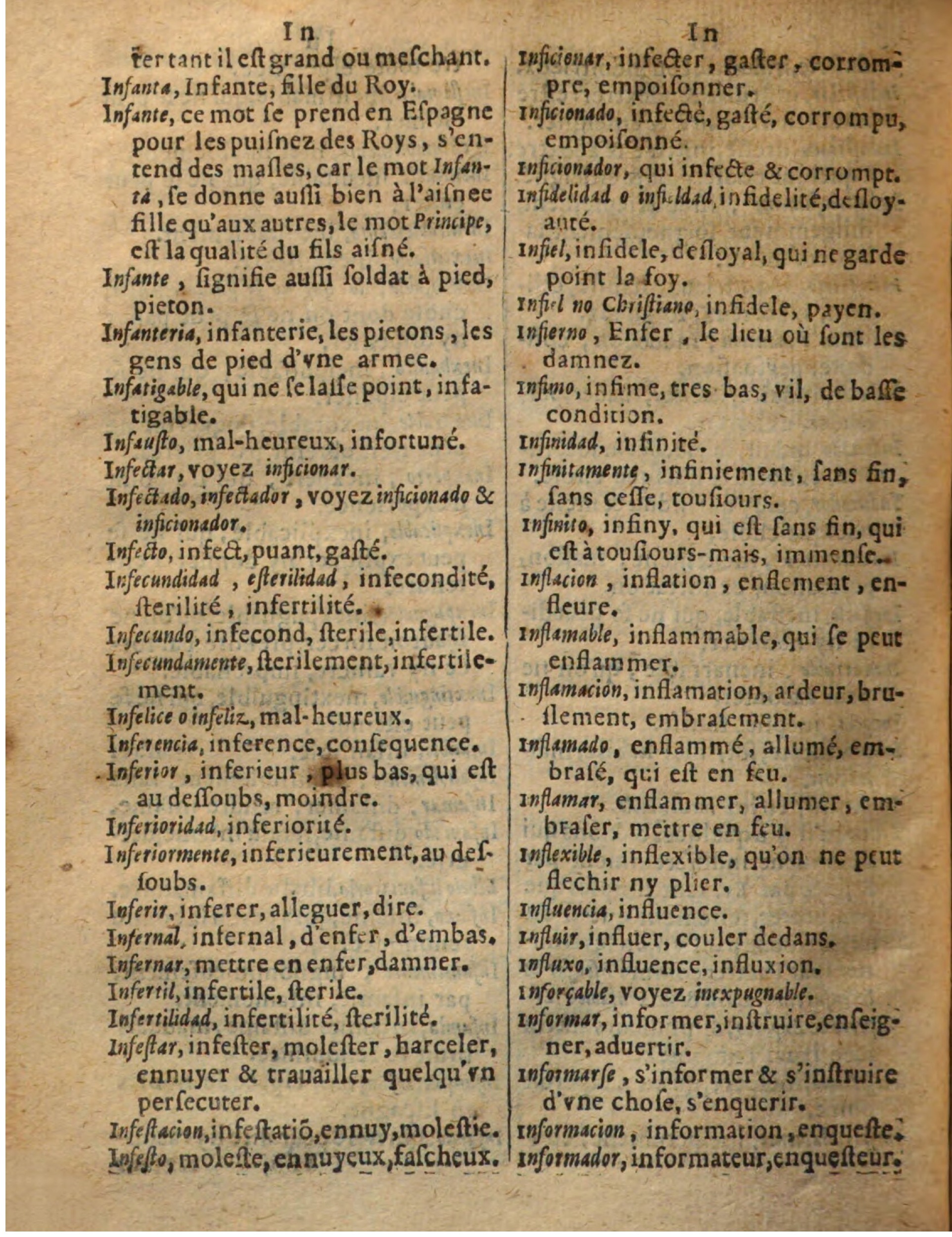 1625 - Hubert Antoine - Trésor des deux langues espagnole et française - Augsbourg