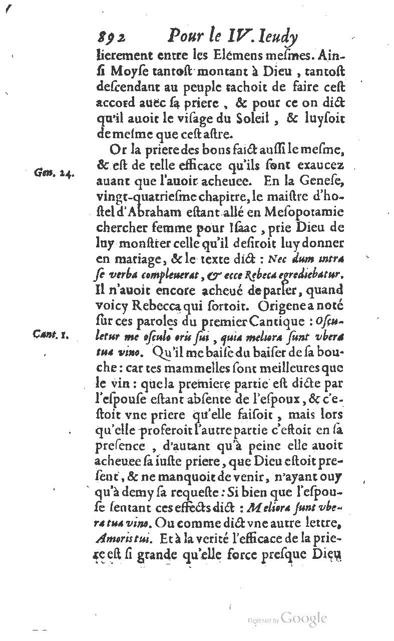1607 - Nicolas Du Fossé - Trésor quadragésimal - T 01 - BM Lyon