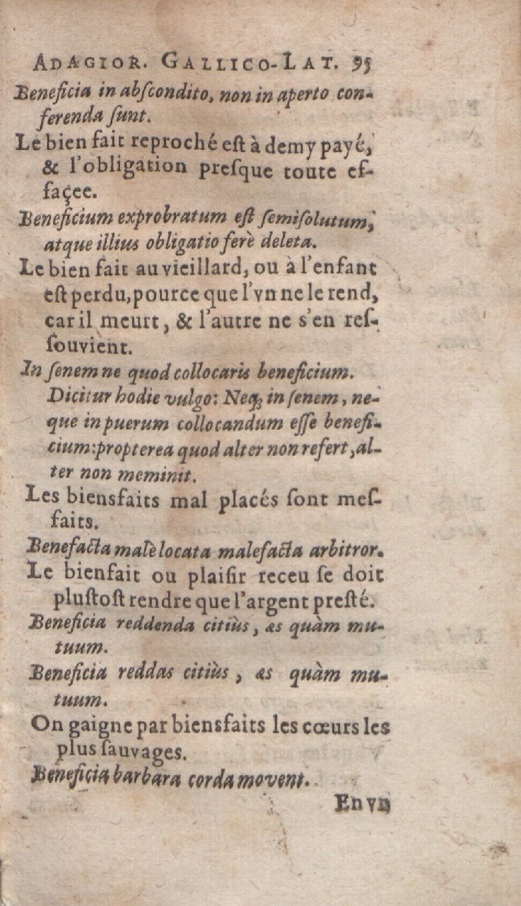 1612 - Dominicus Custos - Trésor des proverbes français  - Bibliopol-Olomuc