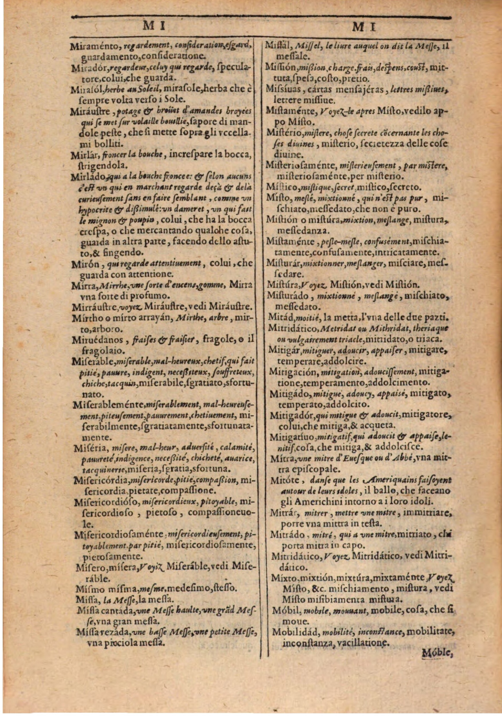 1609 - Philippe Albert et Alexandre Pernet - Trésor des trois langues française, italienne et espagnole (Première partie) - BSB Munich 1609 - Philippe Albert et Alexandre Pernet - Trésor des trois langues française, italienne et espagnole (Première partie) - BSB Munich