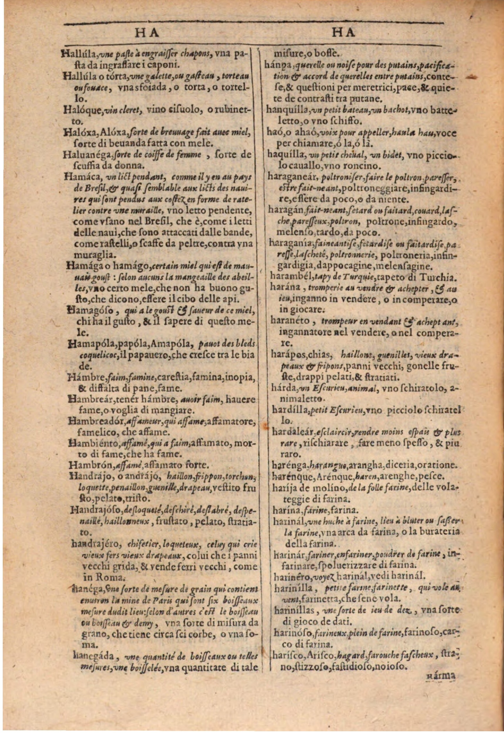 1609 - Philippe Albert et Alexandre Pernet - Trésor des trois langues française, italienne et espagnole (Première partie) - BSB Munich