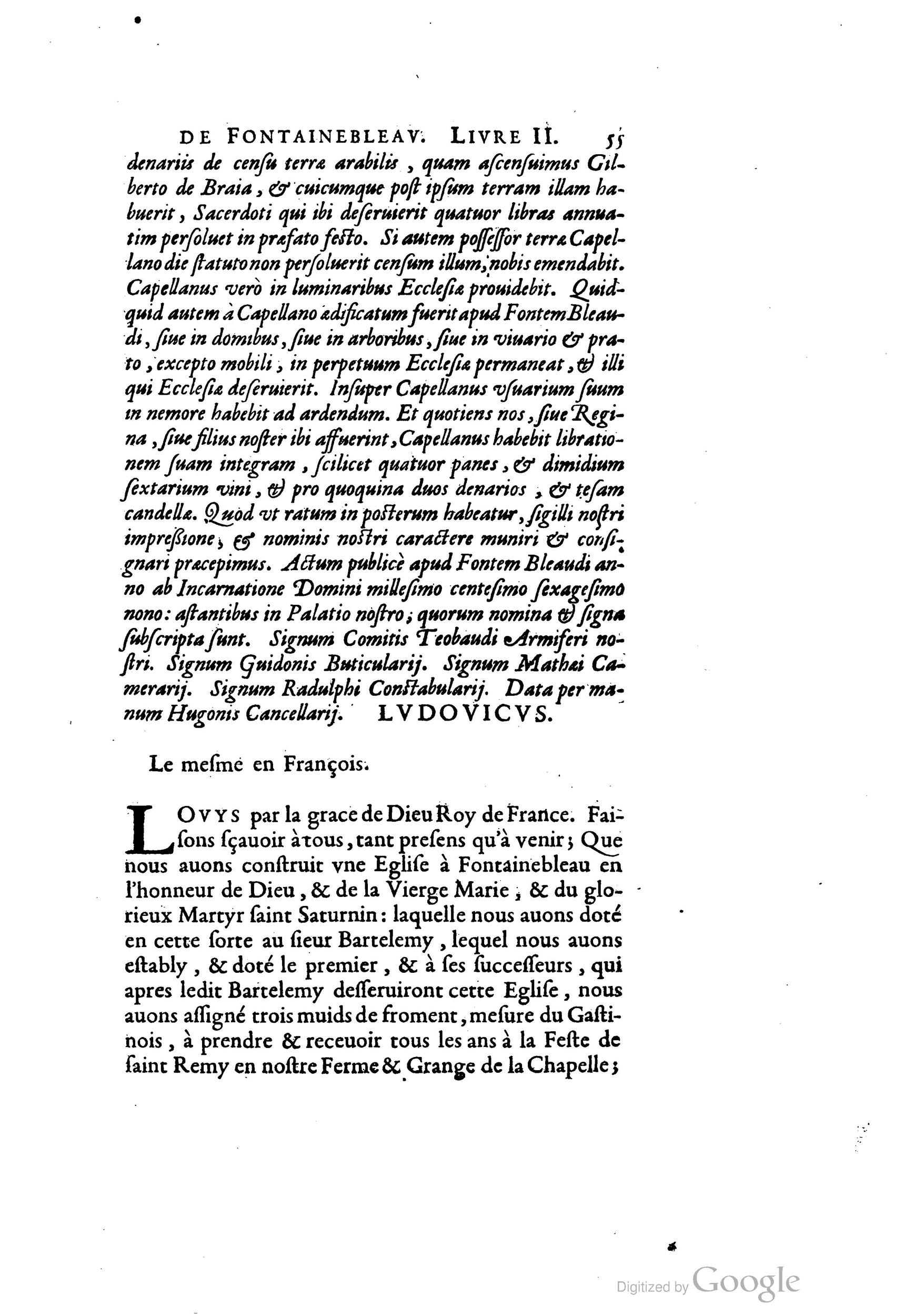 1642 - Sébastien Cramoisy - Trésor des merveilles de la maison royale de Fontainebleau - BM Lyon