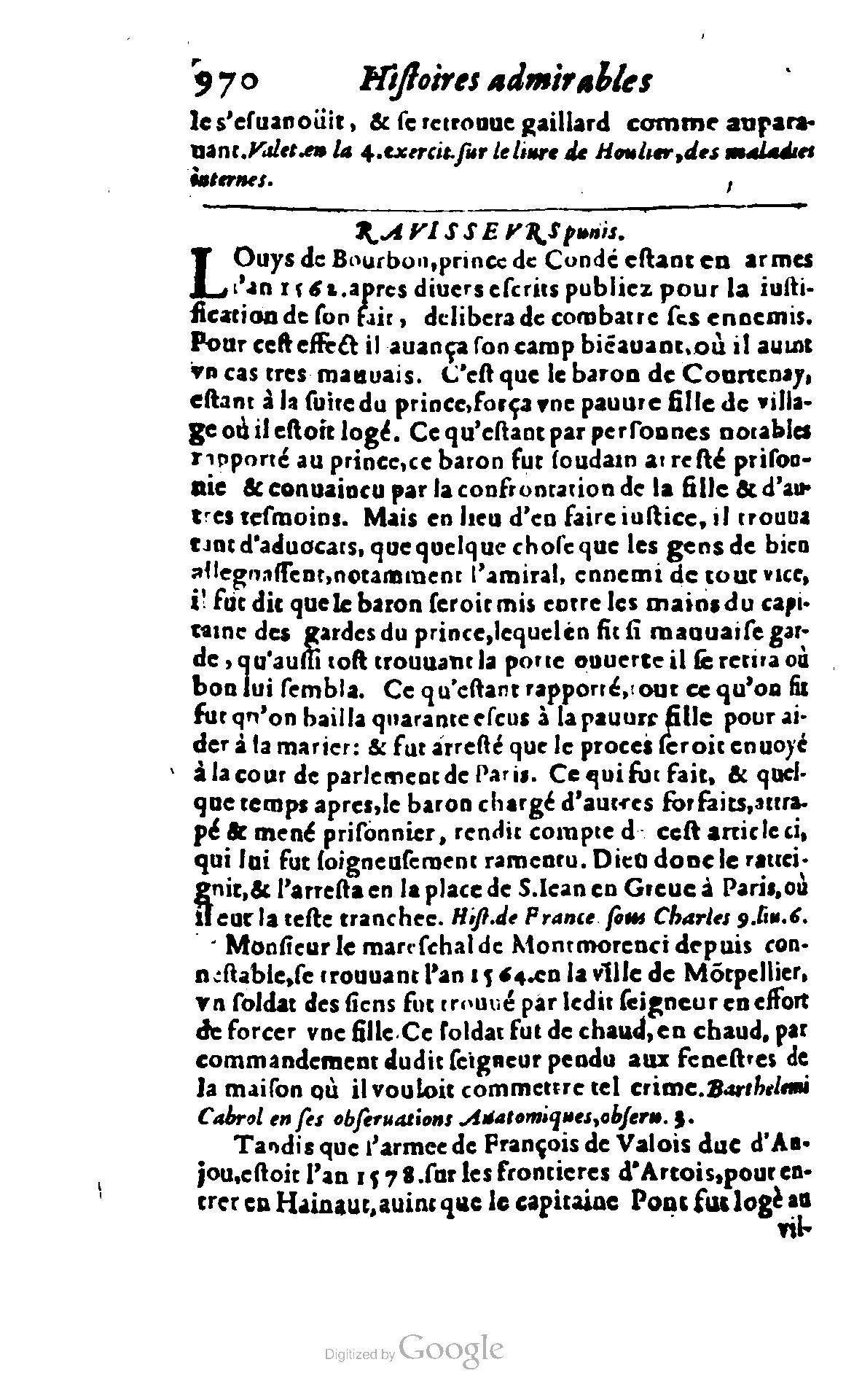 1620 - Samuel Crespin - Trésor d’histoires admirables et mémorables - BCU Lausanne