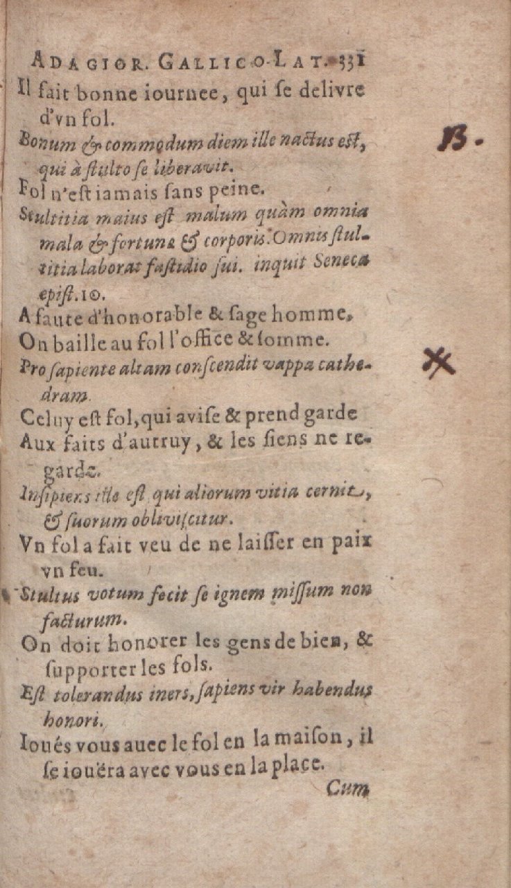 1612 - Dominicus Custos - Trésor des proverbes français  - Bibliopol-Olomuc