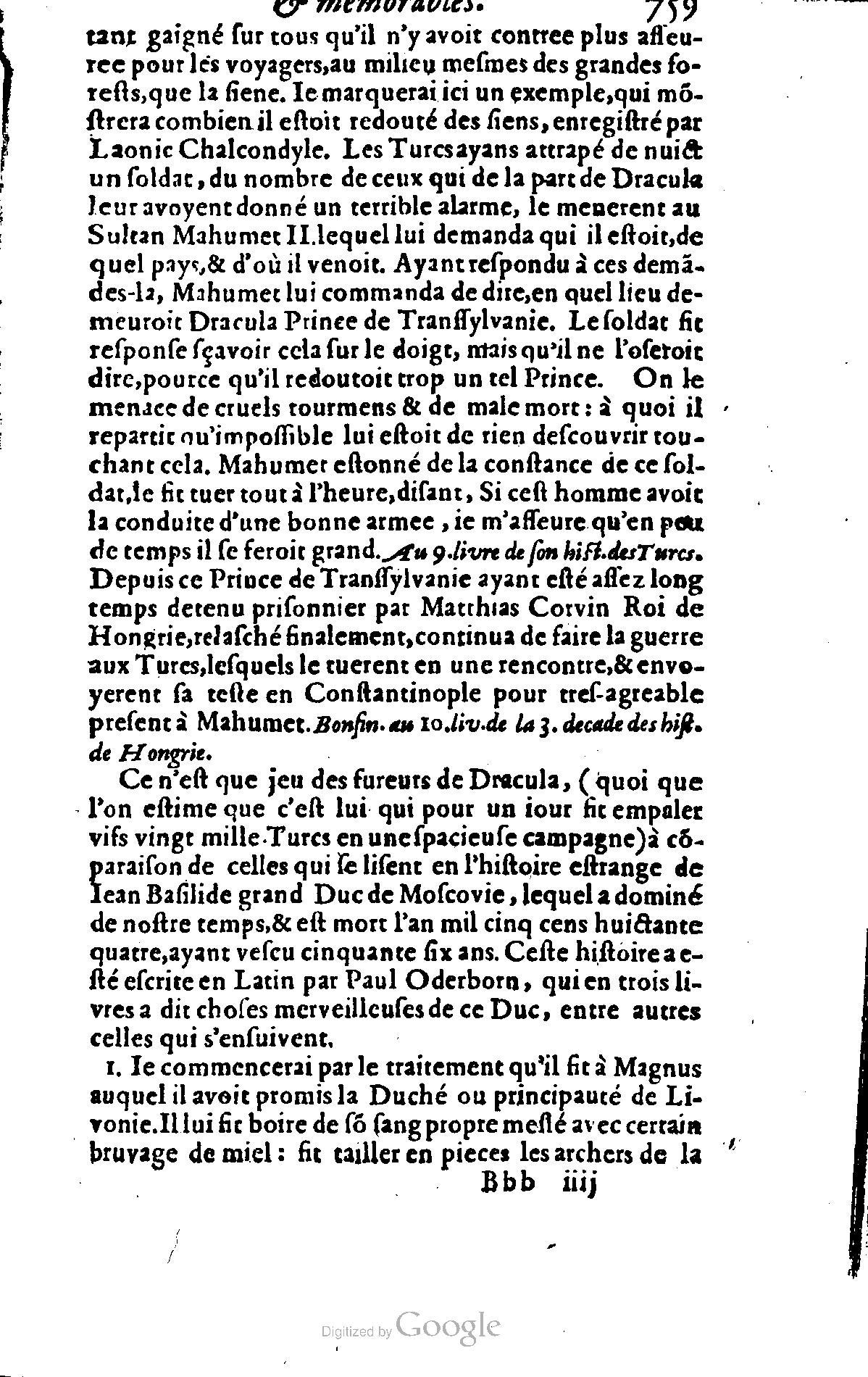 1628 - Jacques Crespin - Trésor d’histoires admirables et mémorables - BSB Munich