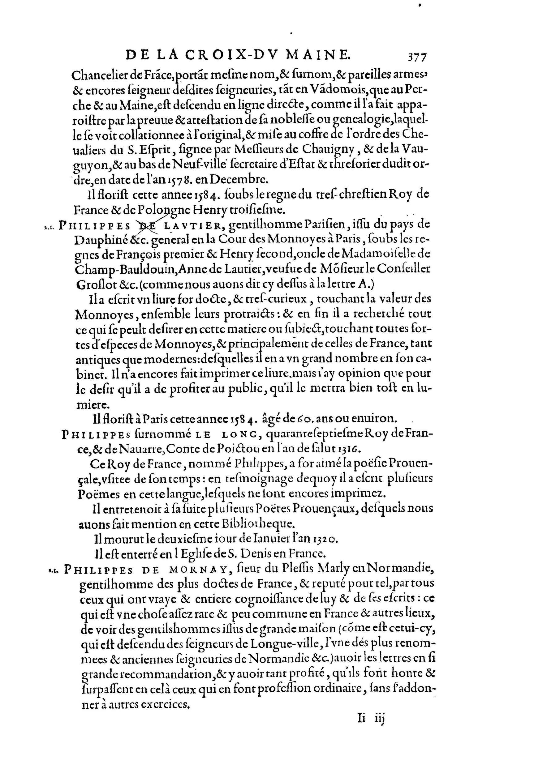 1584 - Abel L&#039;Angelier - Bibliothèques françaises - BnF