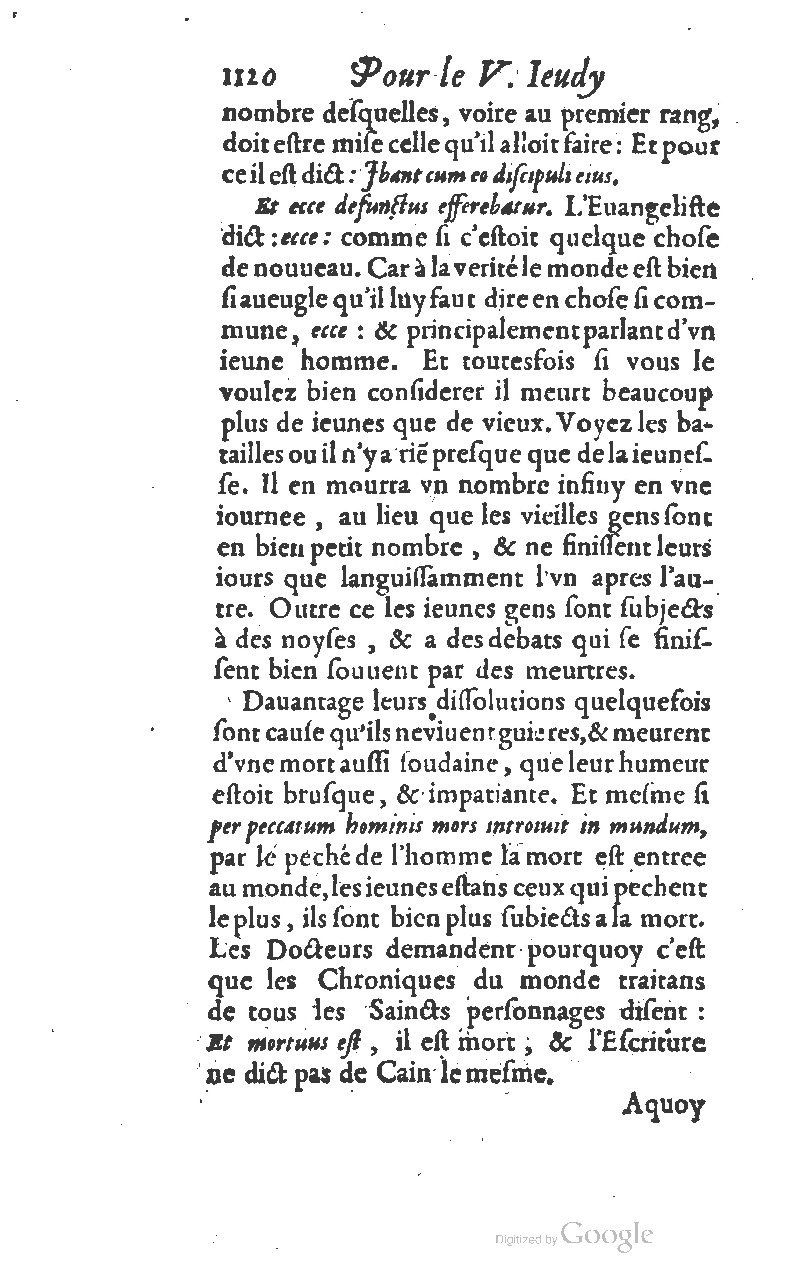 1607 - Nicolas Du Fossé - Trésor quadragésimal - T 01 - BM Lyon