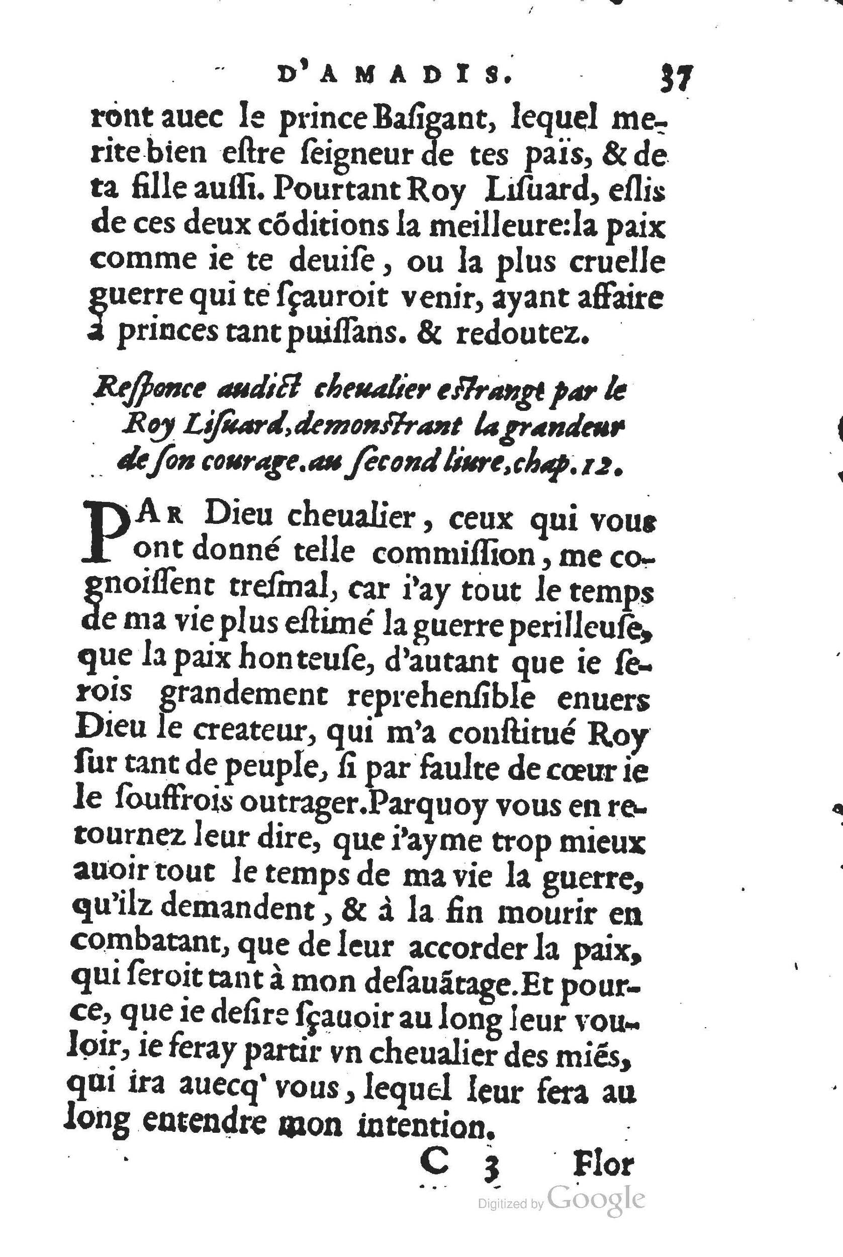 1560 - Jean d’Ogerolles et Gabriel Cotier Lyon - Trésor des Amadis - BSB Munich